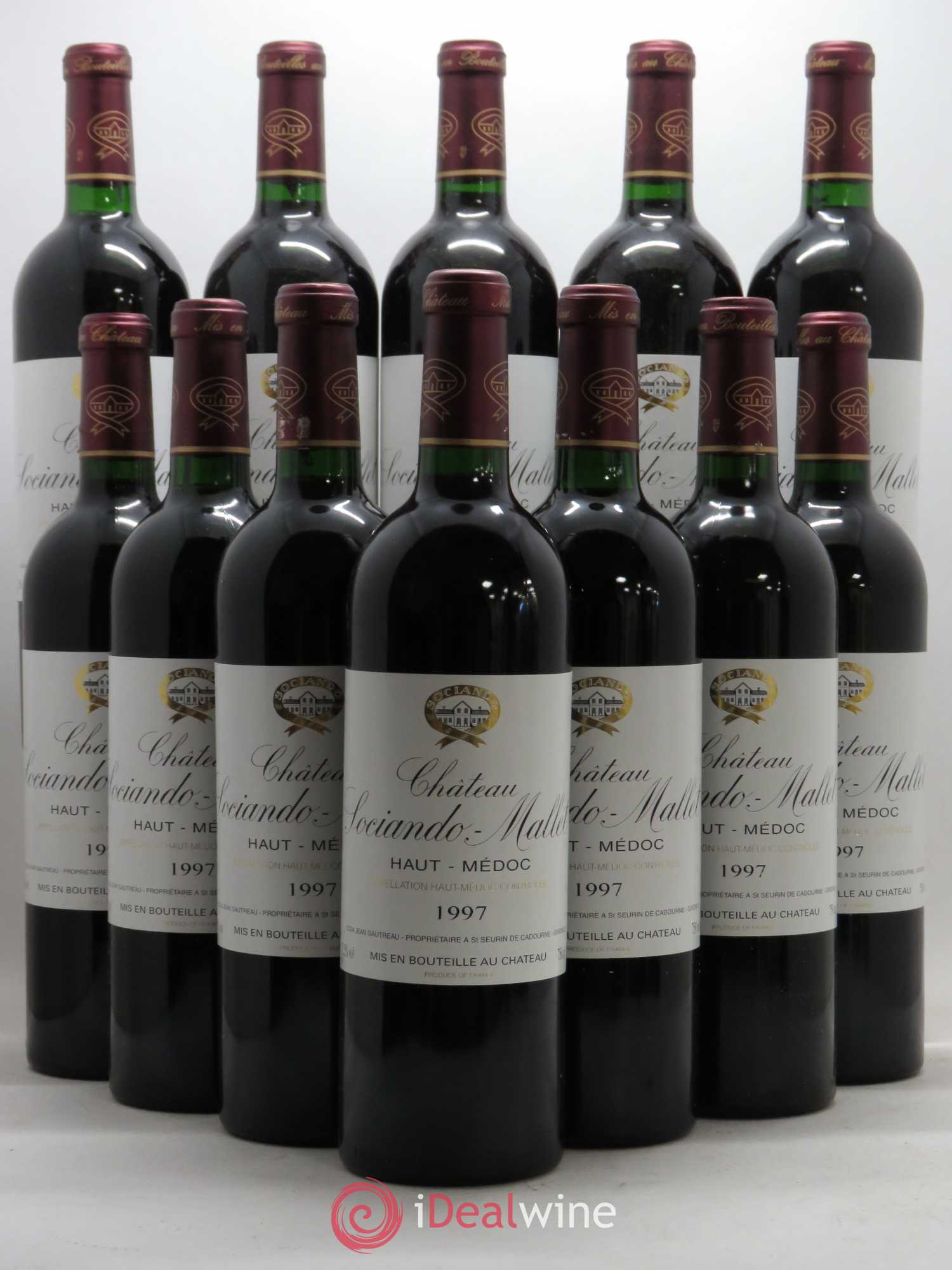 Château Sociando Mallet (sans prix de réserve) 1997 - Lot de 12 bouteilles - 0