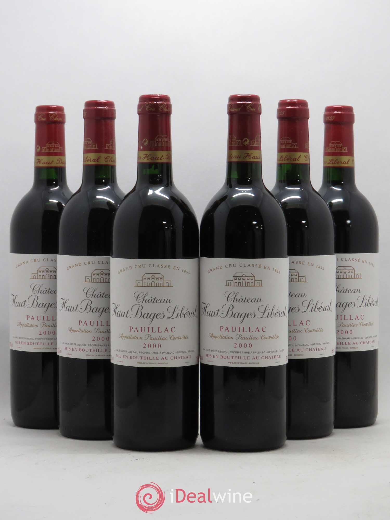 Château Haut Bages Libéral 5ème Grand Cru Classé 2000 - Lot de 6 bouteilles - 0
