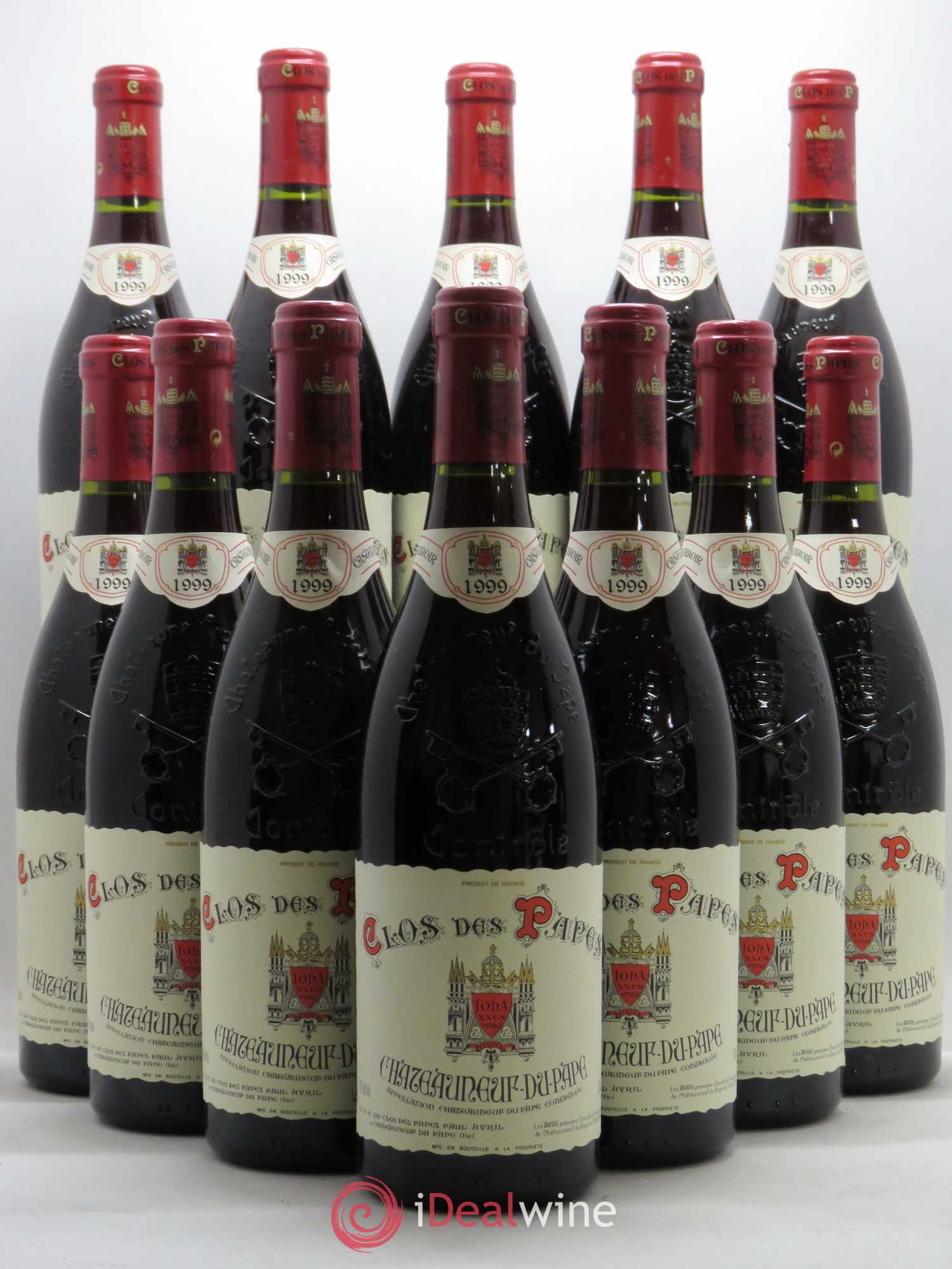 Châteauneuf-du-Pape Clos des Papes - Paul Avril 1999 - Lot de 12 bouteilles - 0