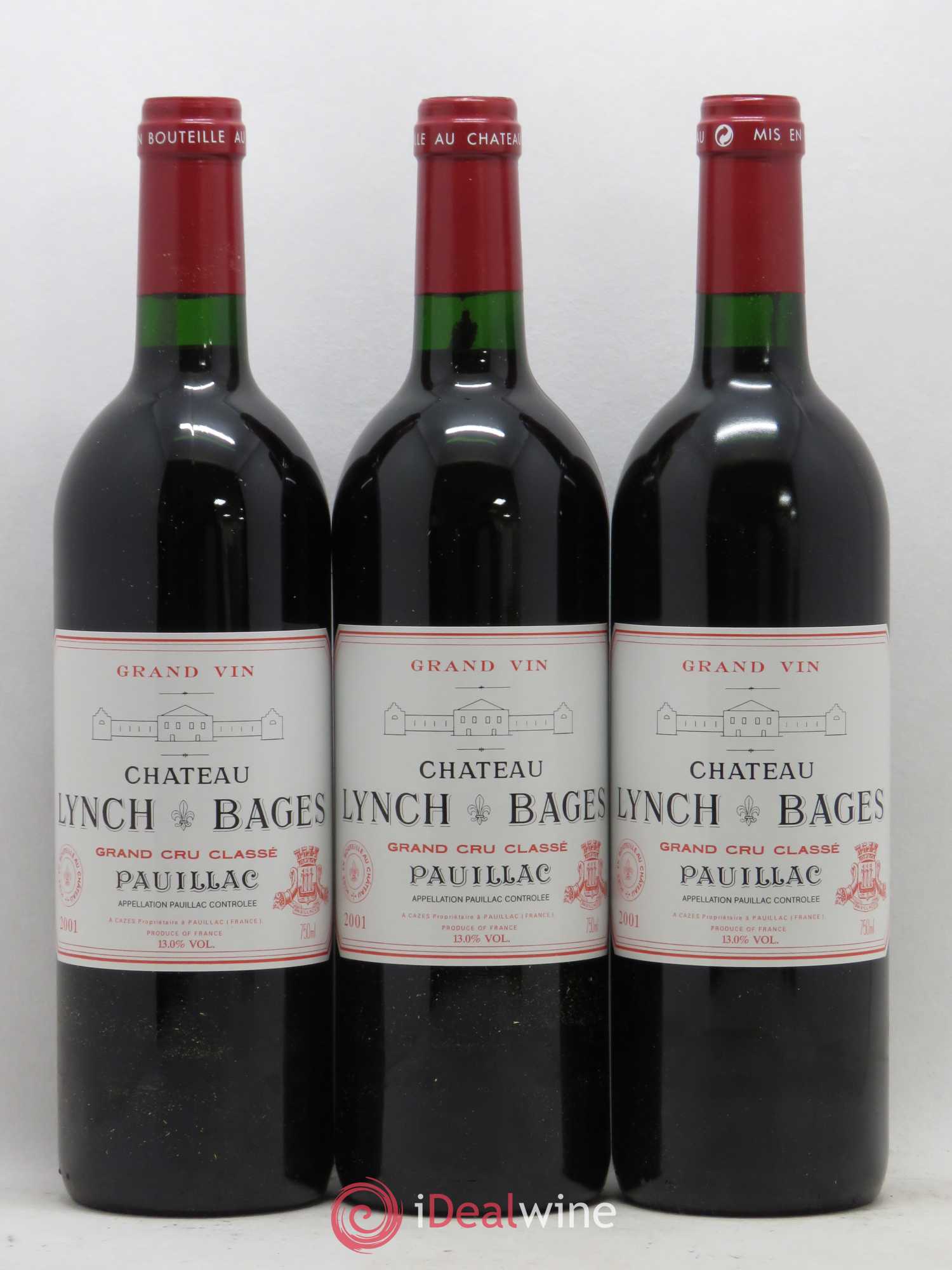 Château Lynch Bages 5ème Grand Cru Classé 2001 - Lot de 12 bouteilles - 1