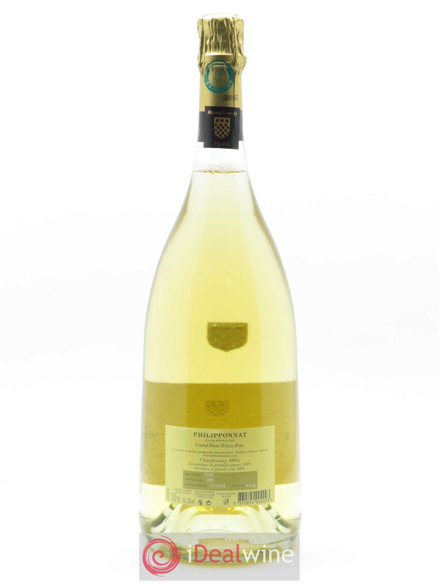 Grand Blanc Extra-Brut Philipponnat 2009 - Lot de 1 magnum - 1