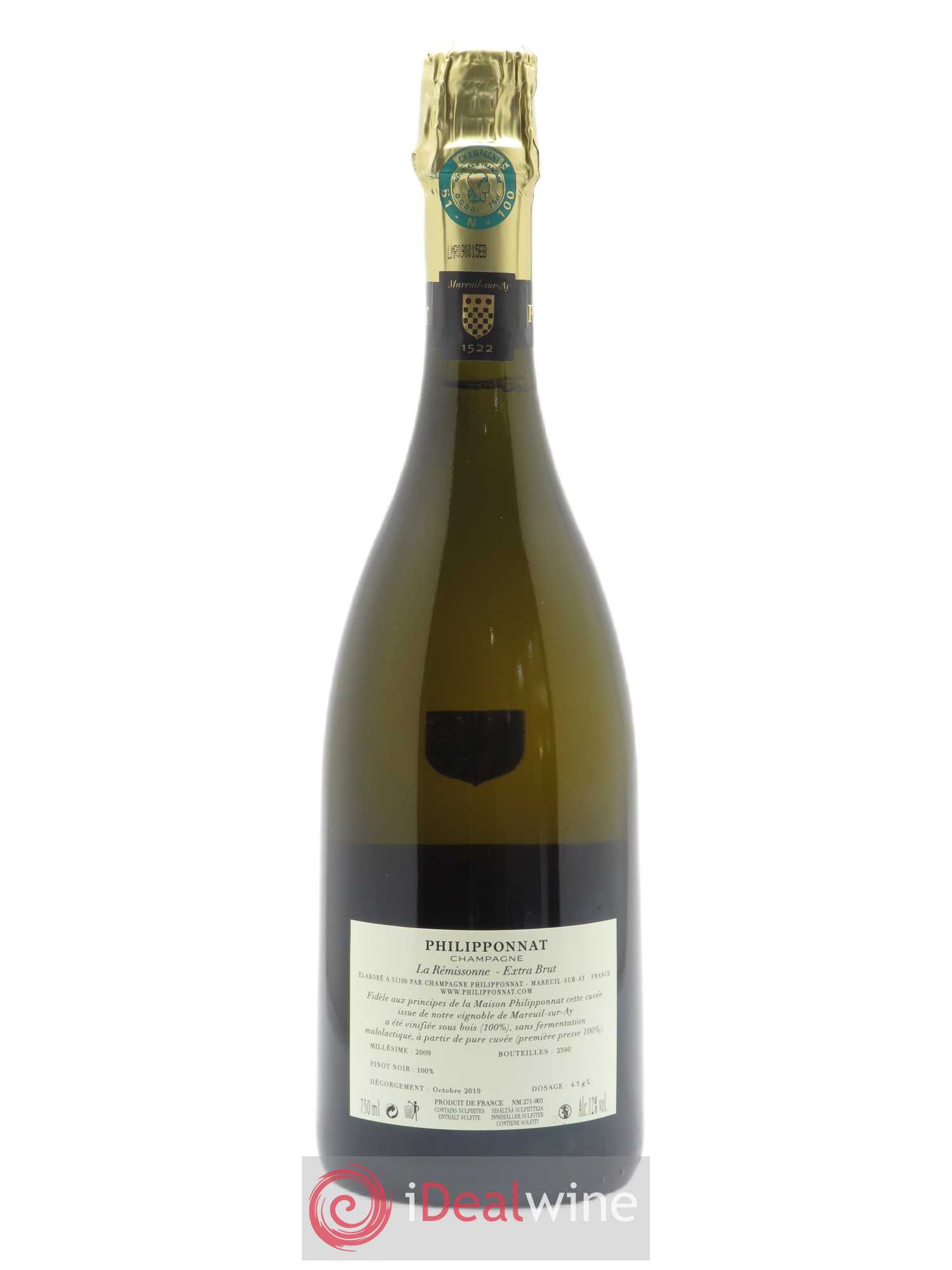 La Remissonne Extra-Brut Philipponnat 2009 - Lot de 1 bouteille - 1