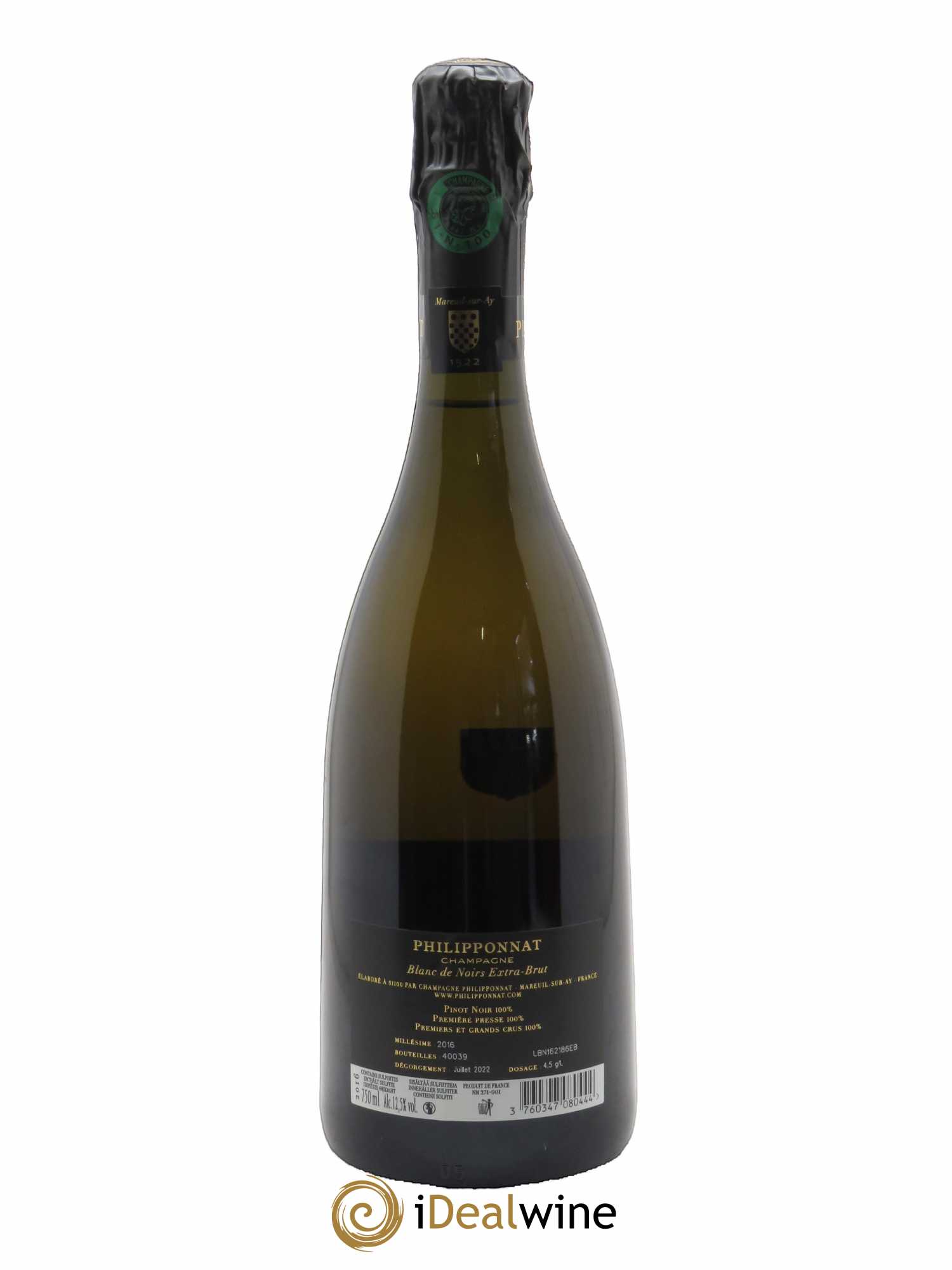 Blanc de Noirs Extra-Brut Philipponnat 2016 - Lot de 1 bouteille - 1