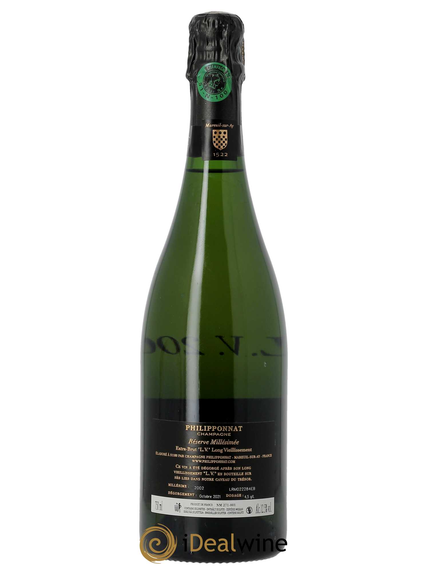 Réserve millésimée LV Philipponnat 2002 - Lot of 1 bottle - 2