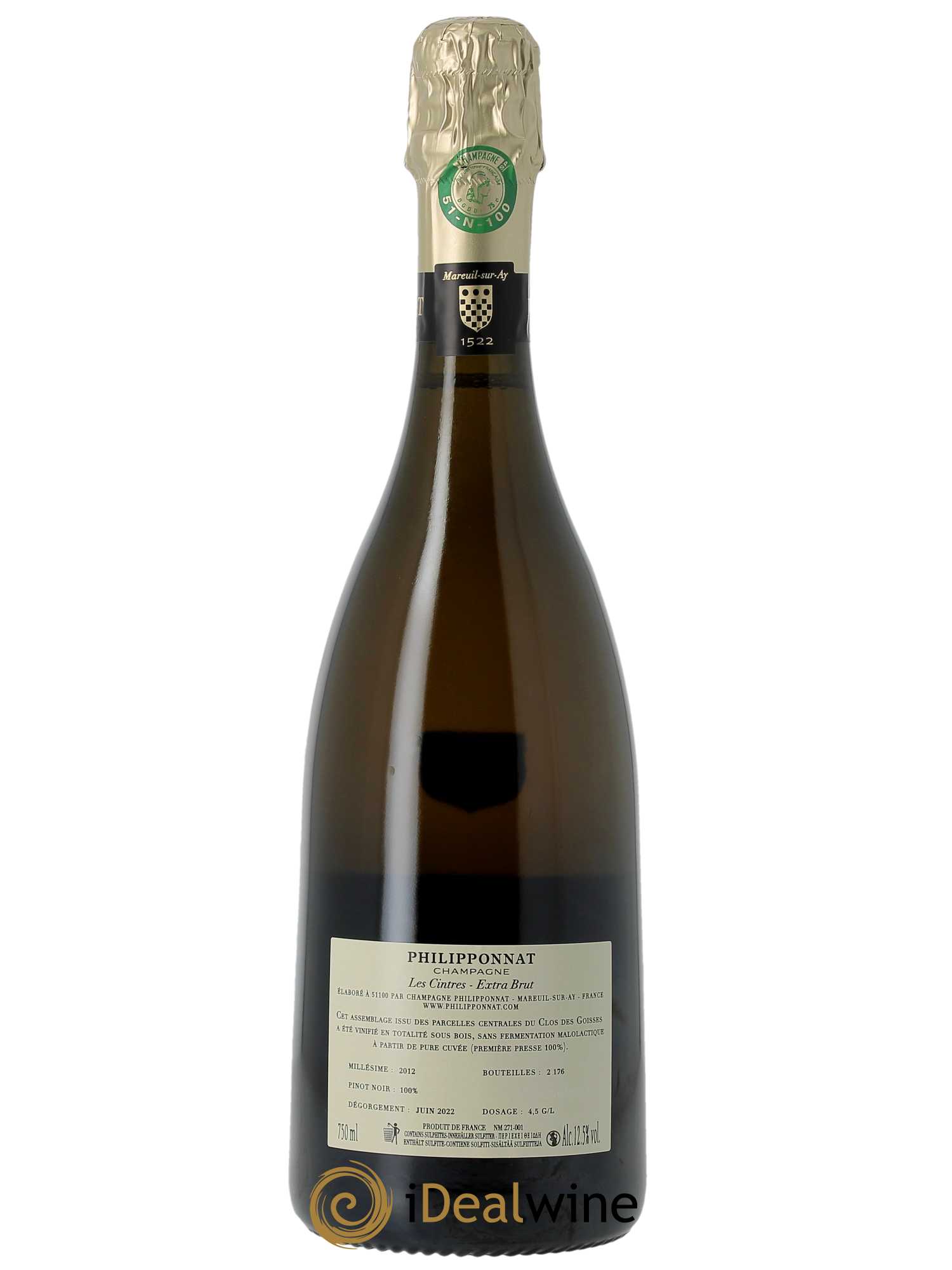 Clos des Goisses - Les Cintres Extra-brut Philipponnat  2012 - Lot of 1 bottle - 2