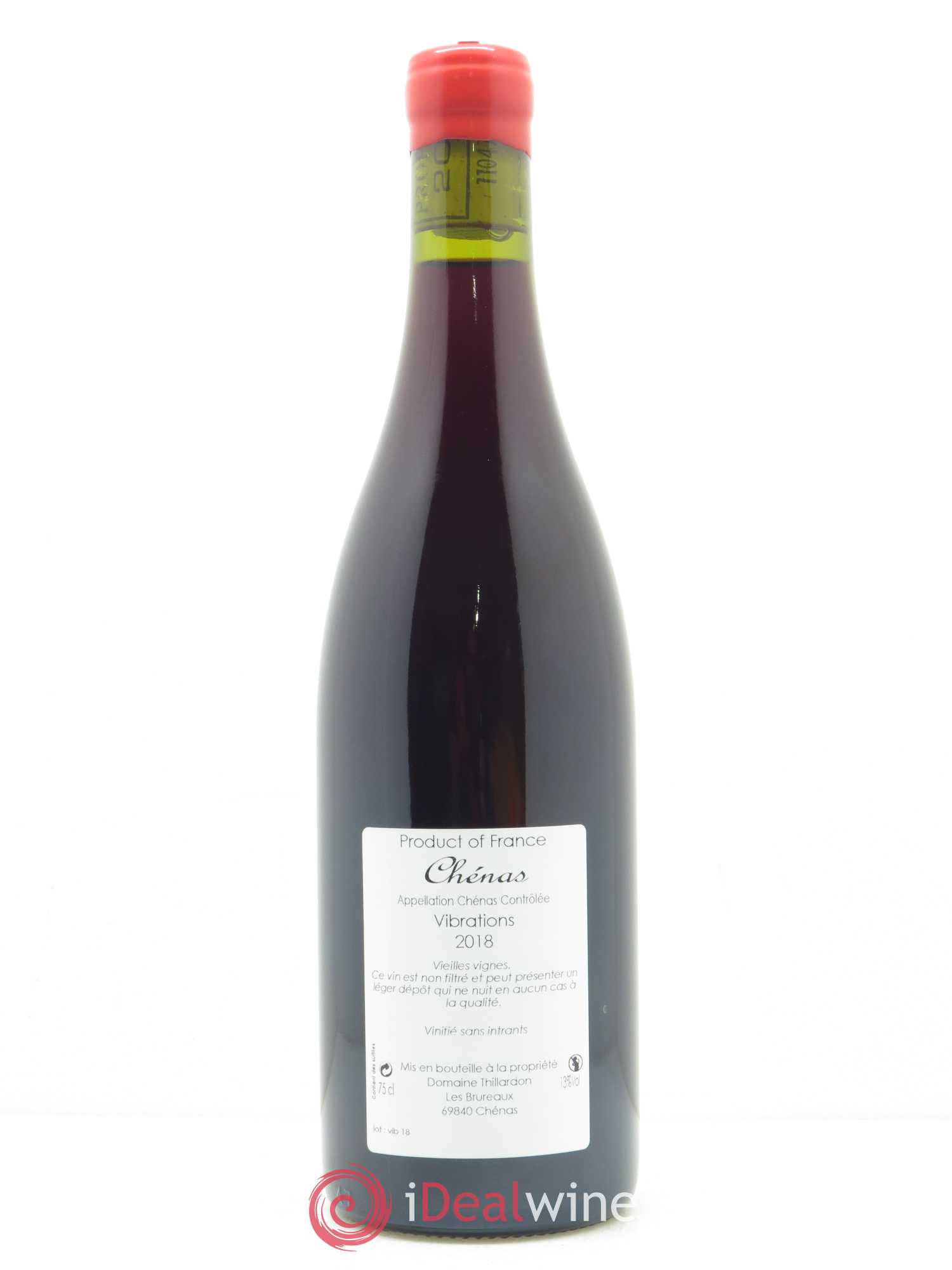 Chénas Vibrations Vieilles Vignes Domaine Thillardon 2018 - Lot de 1 bouteille - 1