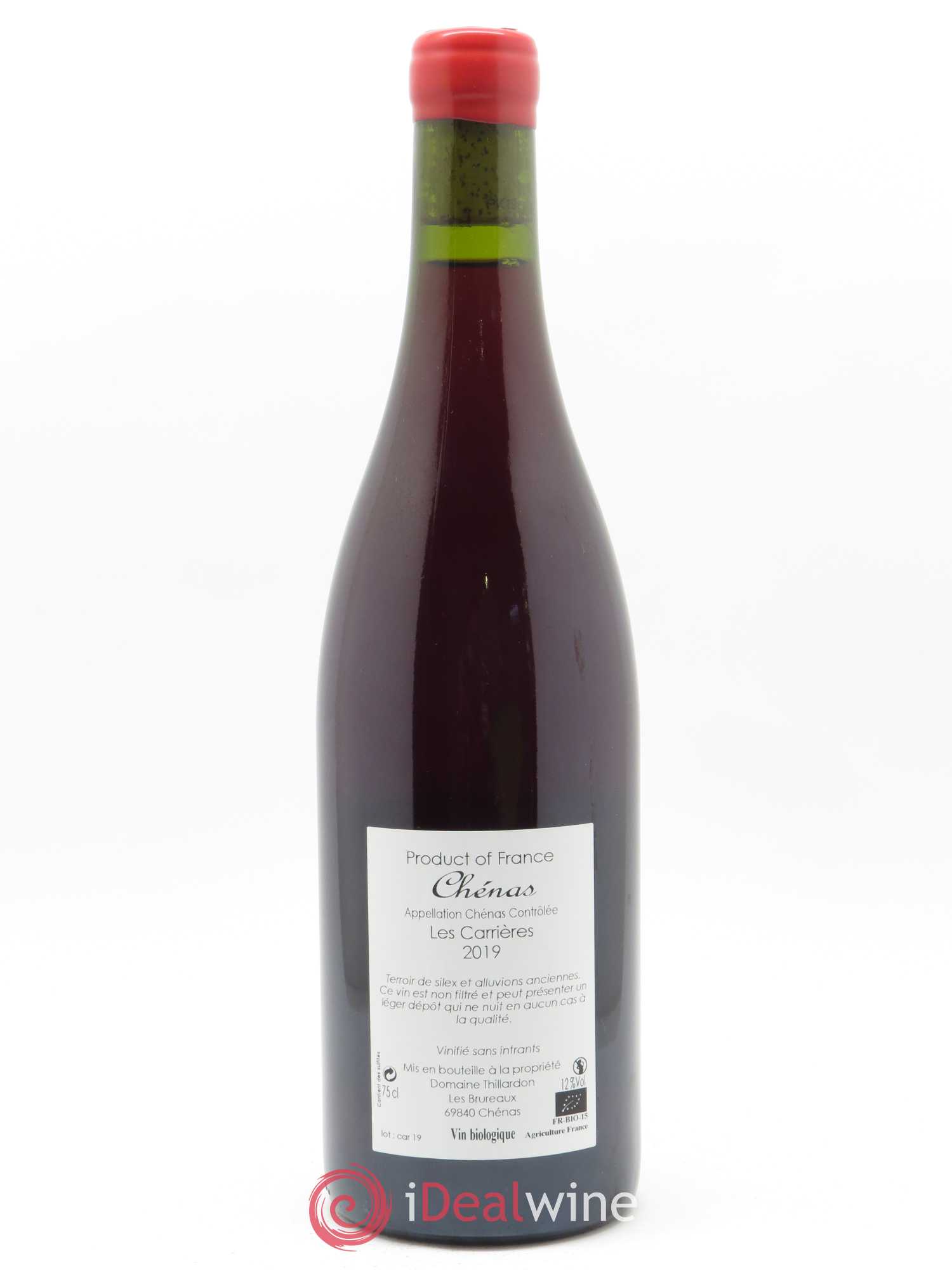 Chénas Les Carrières Domaine Thillardon 2019 - Lot de 1 bouteille - 1