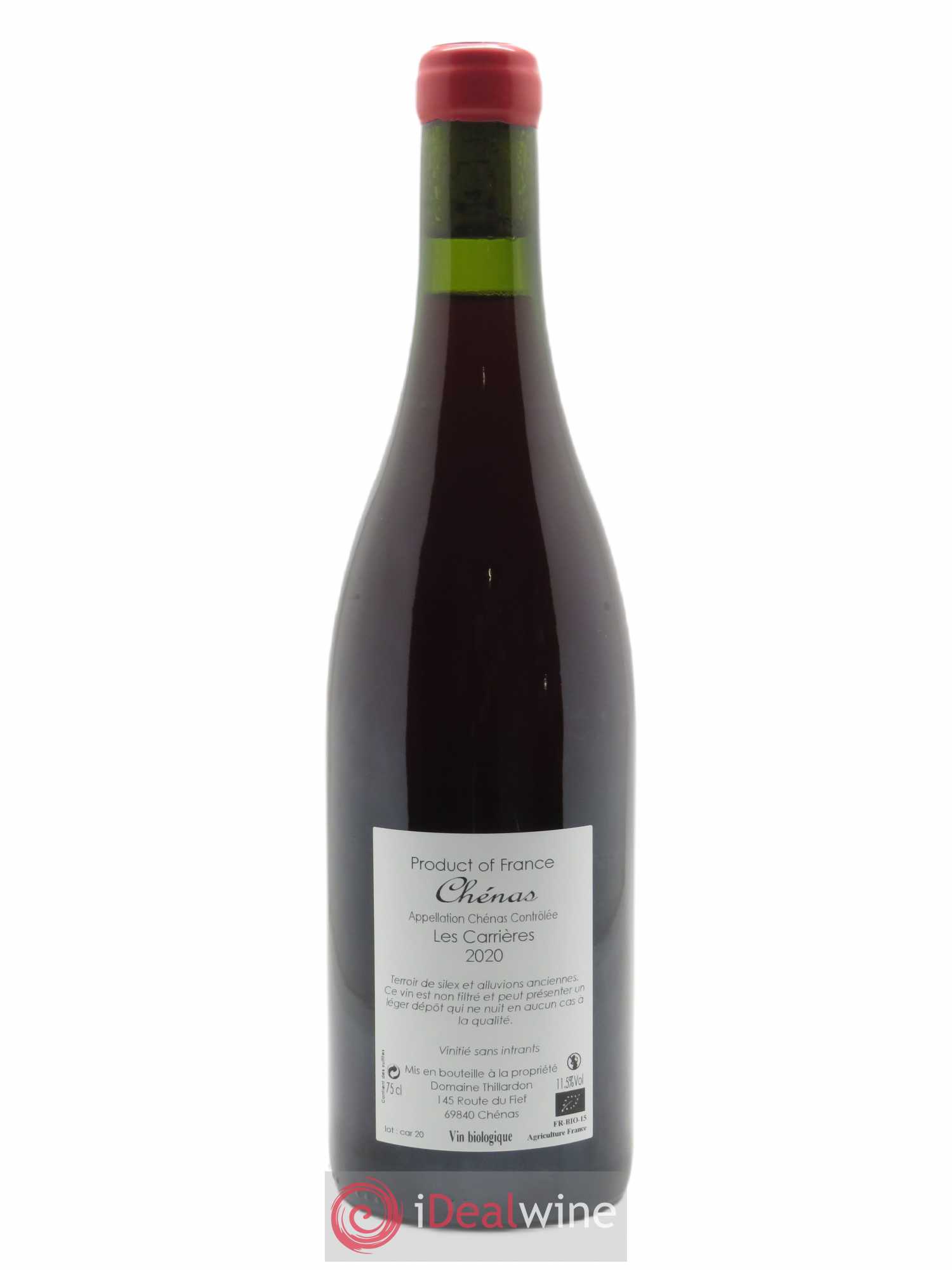 Chénas Les Carrières Domaine Thillardon 2020 - Lot of 1 bottle - 1