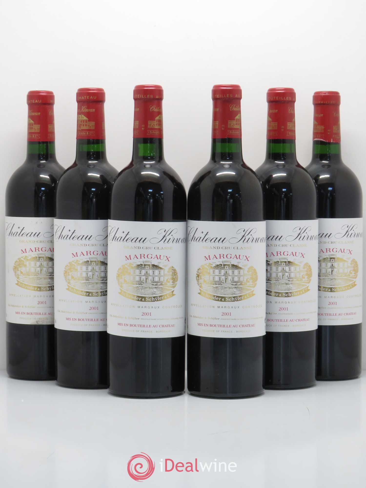 Château Kirwan 3ème Grand Cru Classé 2001 - Lot de 6 bouteilles - 0