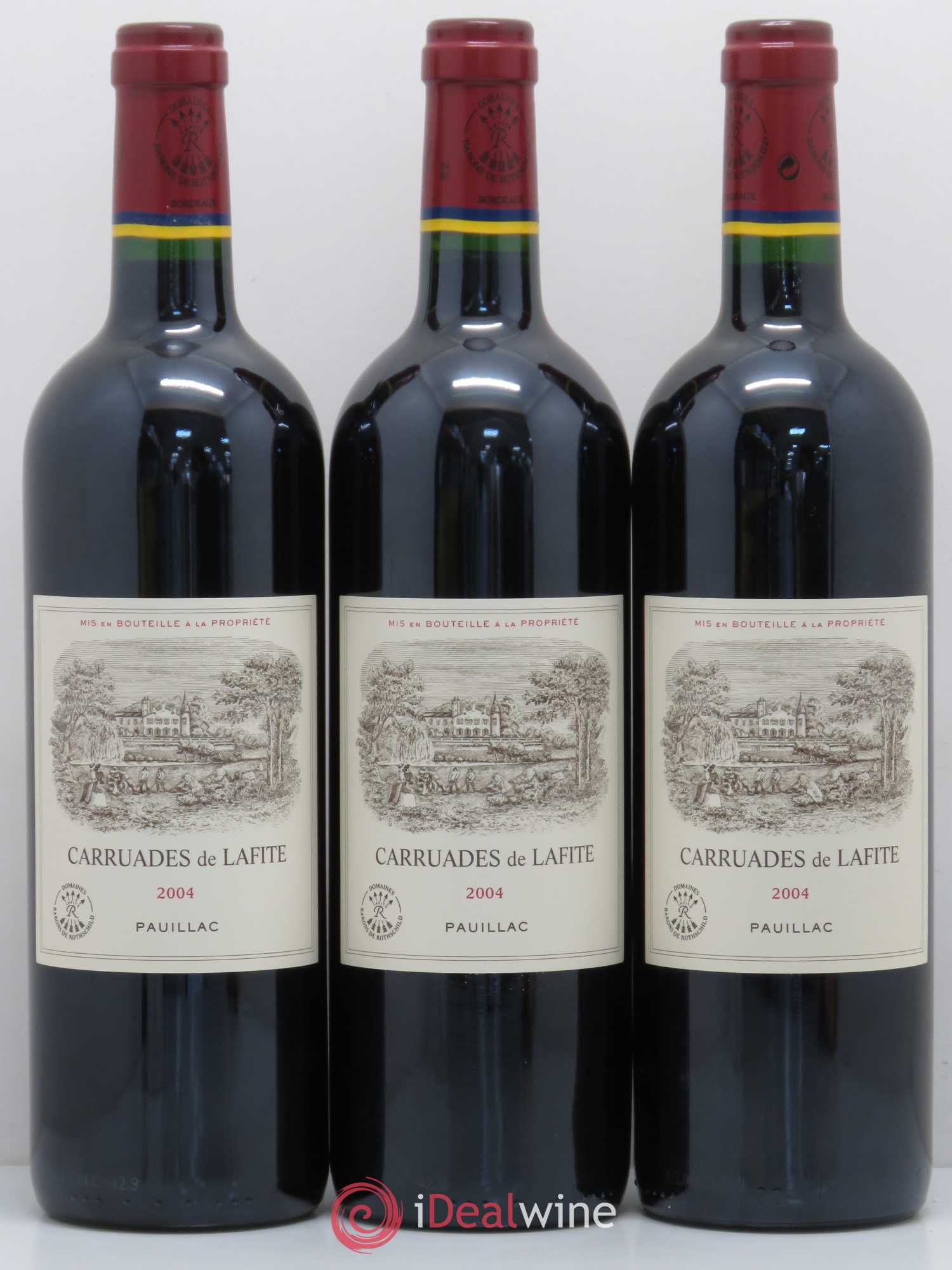 Carruades de Lafite Rothschild Second Vin 2004 - Lot de 3 bouteilles - 0