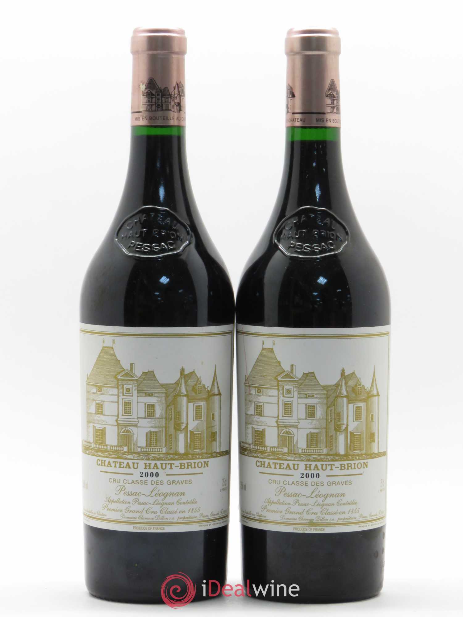 Château Haut Brion 1er Grand Cru Classé 2000 - Lot de 2 bouteilles - 0