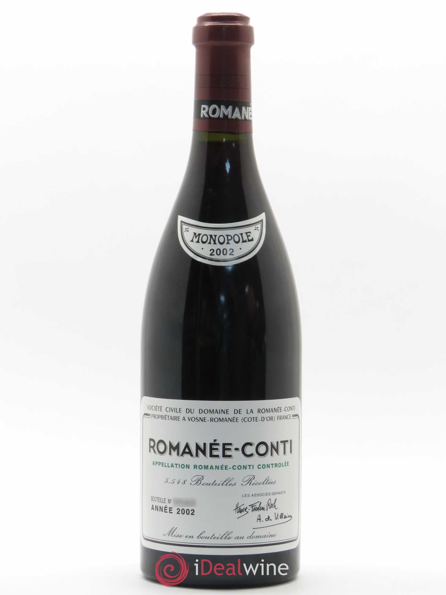 Romanée-Conti Grand Cru Domaine de la Romanée-Conti 2002 - Lotto di 1 bottiglia - 0
