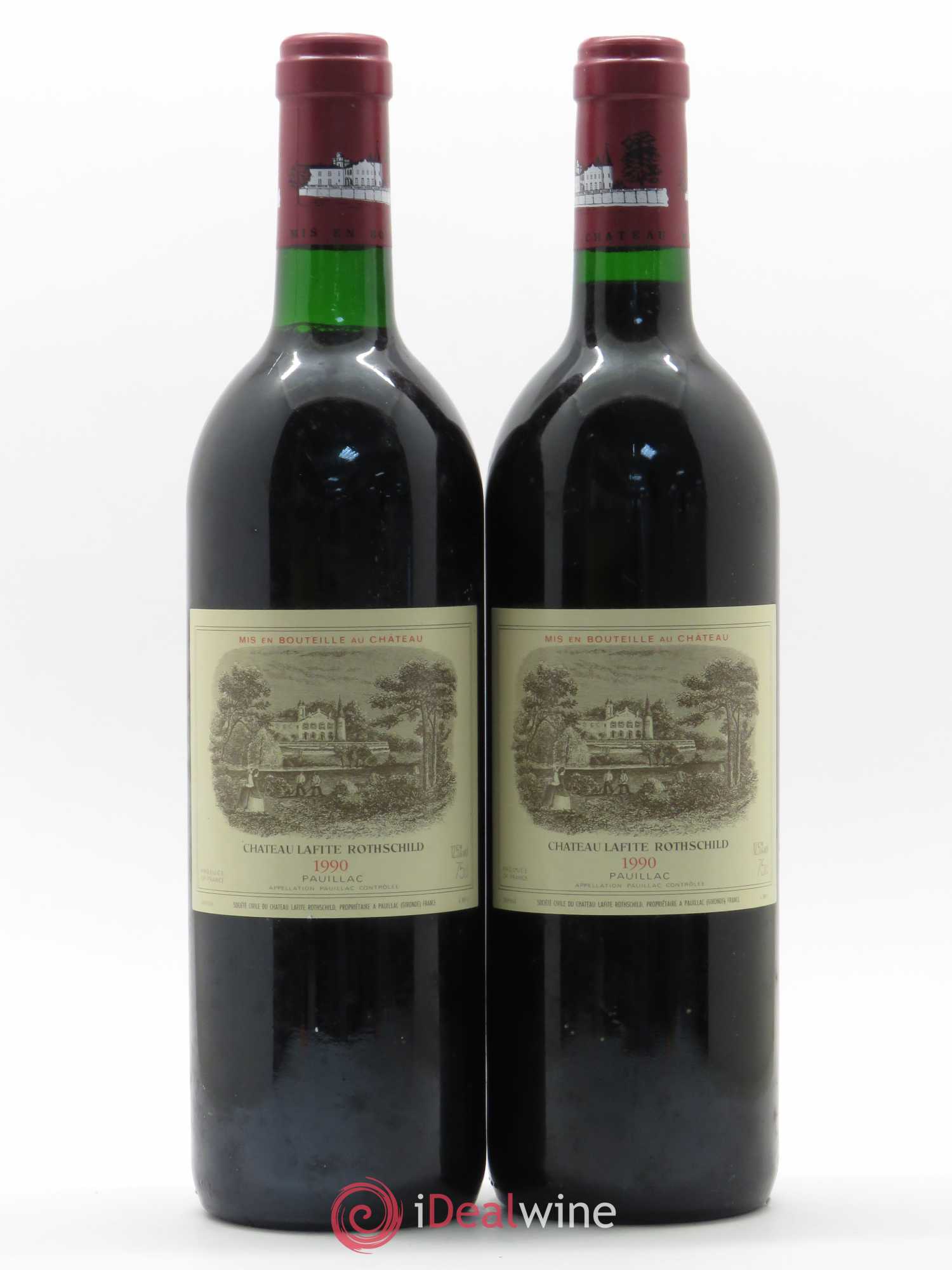 Château Lafite Rothschild 1er Grand Cru Classé 1990 - Lot de 2 bouteilles - 0