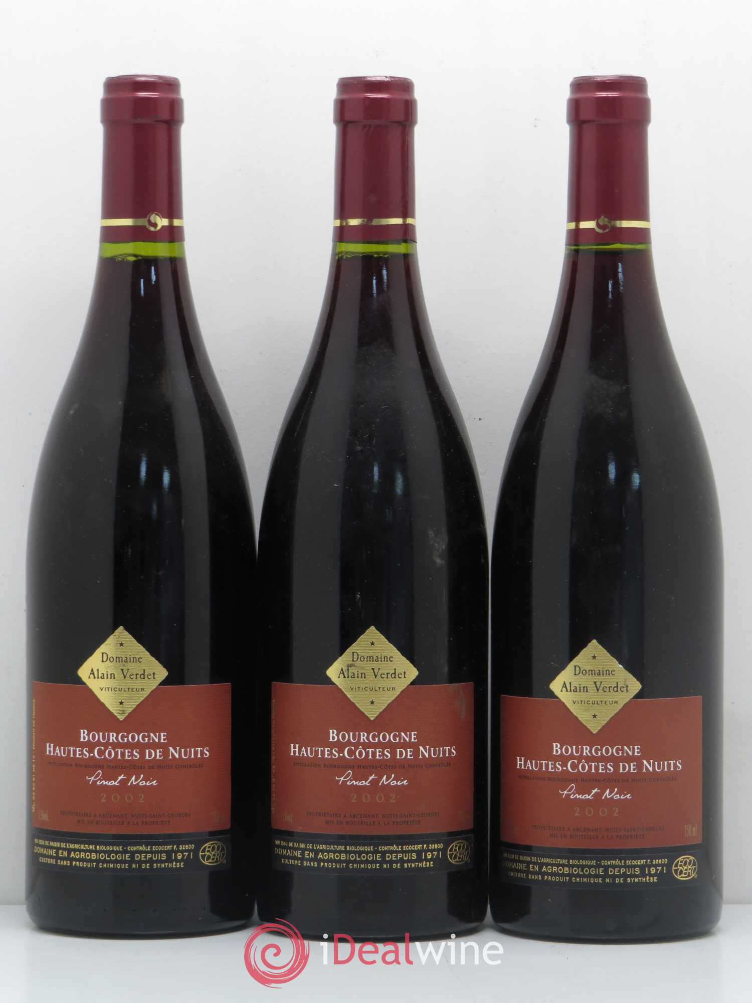 Hautes-Côtes de Nuits Alain Verdet 2002 - Lot de 3 bouteilles - 0