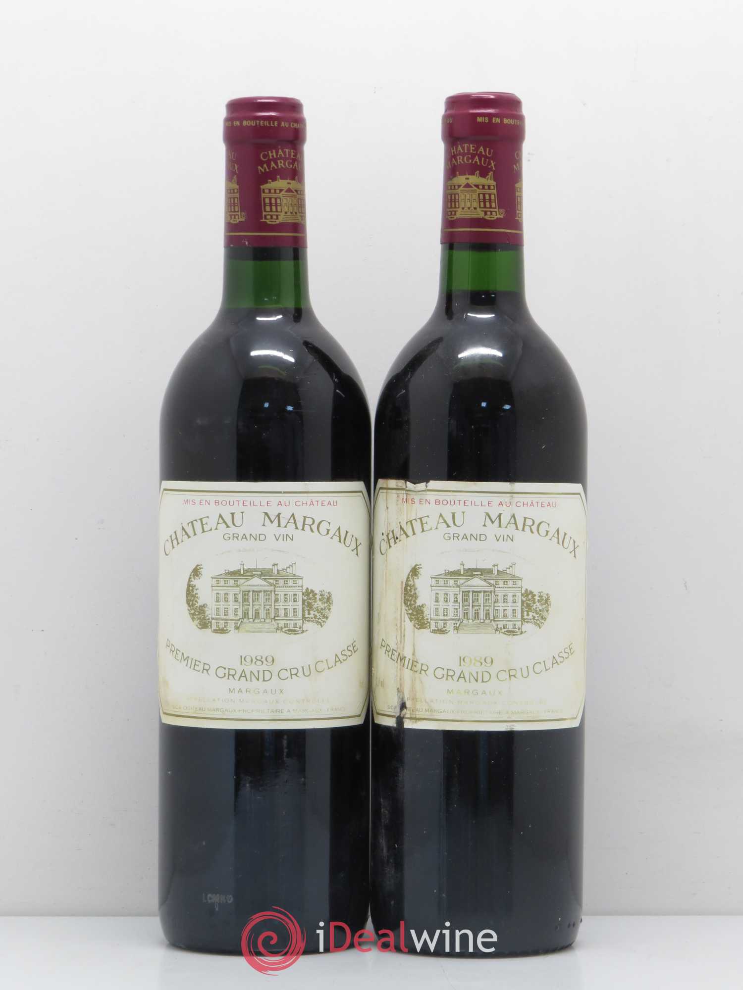 Château Margaux 1er Grand Cru Classé 1989 - Lot de 2 bouteilles - 0