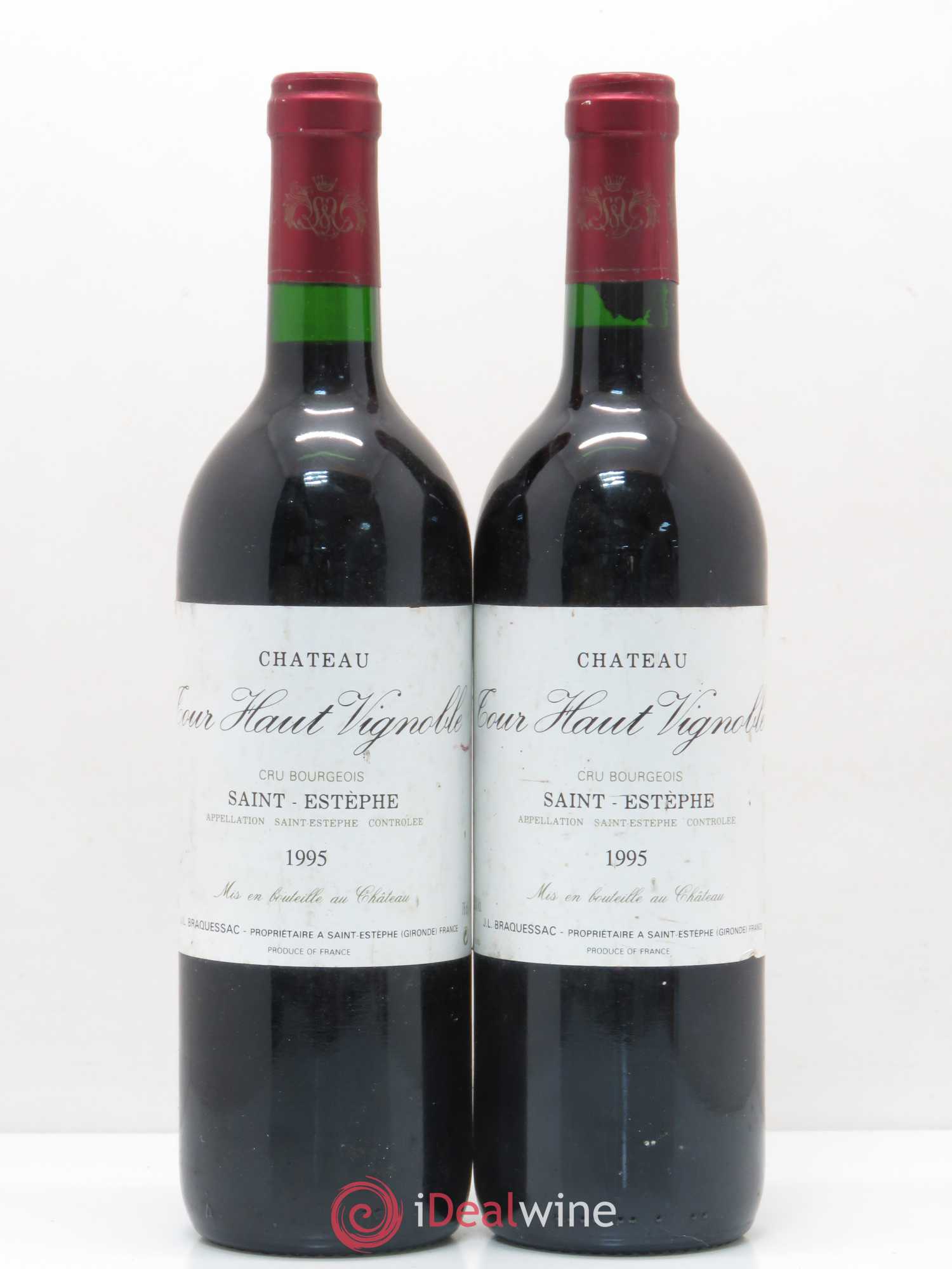 Saint-Estèphe Château Tour Haut Vignoble 1995 - Posten von 2 Flaschen - 0