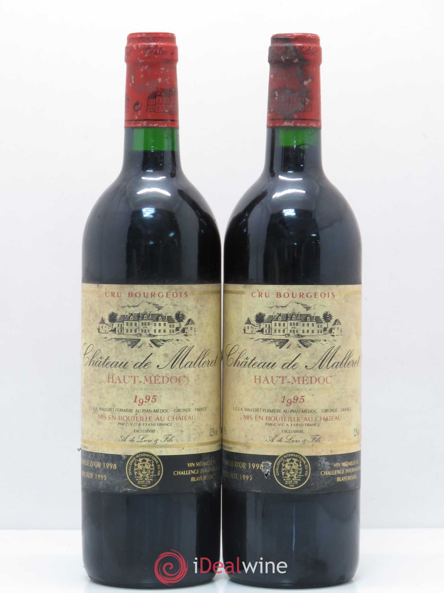 Château de Malleret Cru Bourgeois 1995 - Lot de 2 bouteilles - 0
