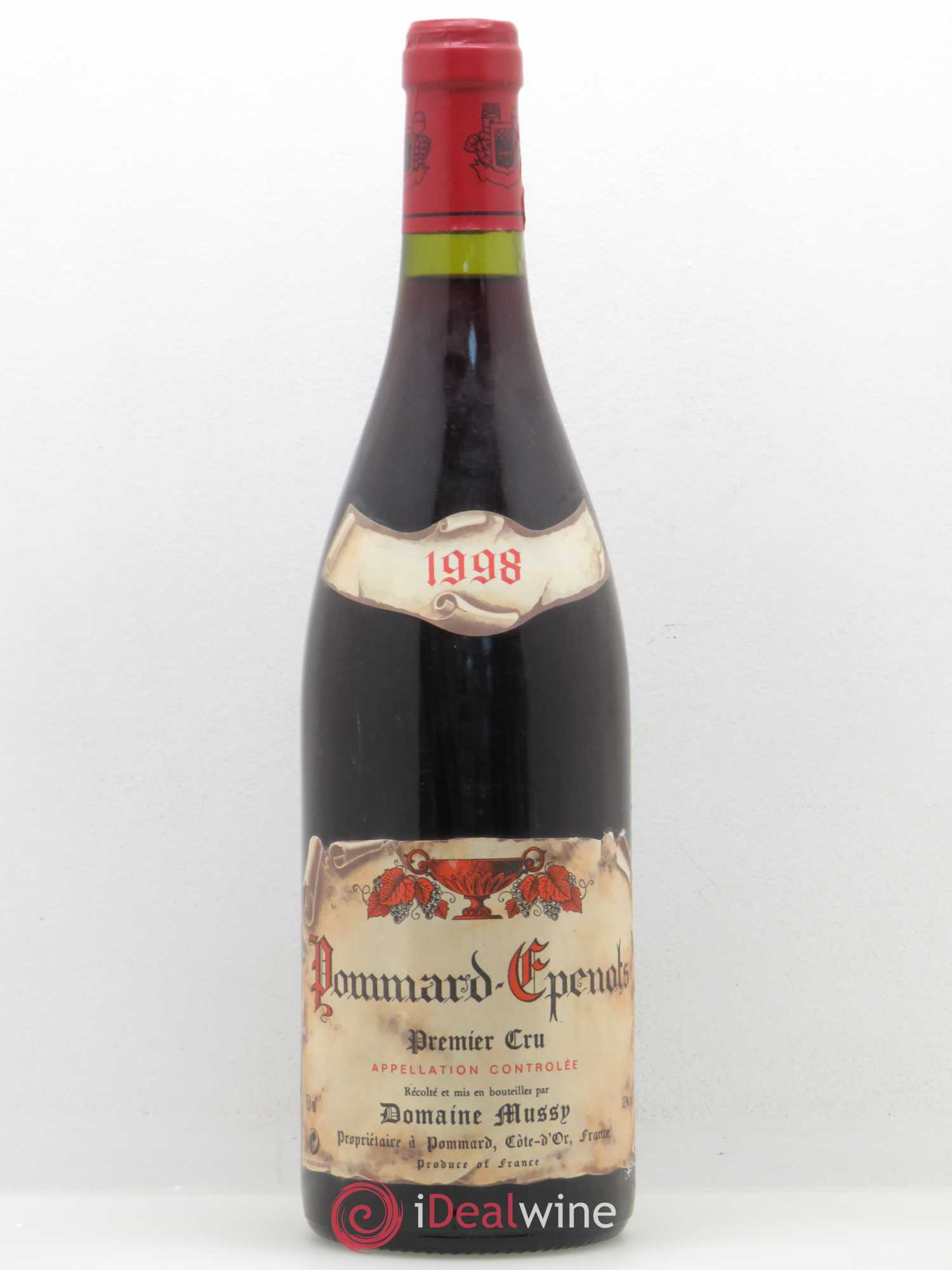 Pommard 1er Cru Epenots Domaine Mussy 1998 - Lot de 1 bouteille - 0