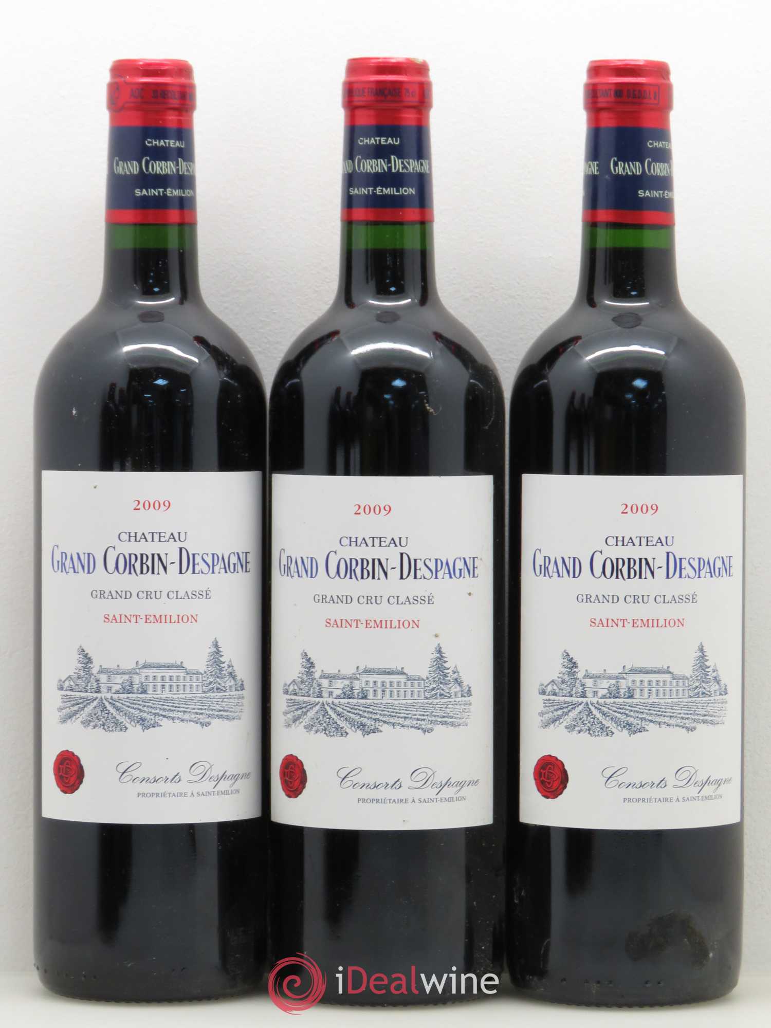 Château Grand Corbin Despagne Grand Cru Classé 2009 - Lot de 6 bouteilles - 1
