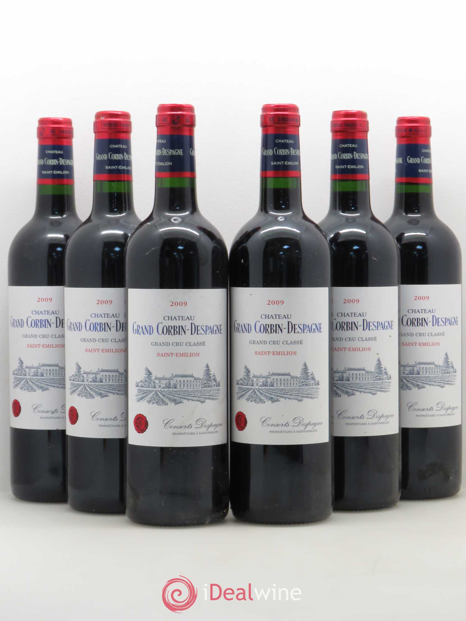 Château Grand Corbin Despagne Grand Cru Classé 2009 - Lot de 6 bouteilles - 0