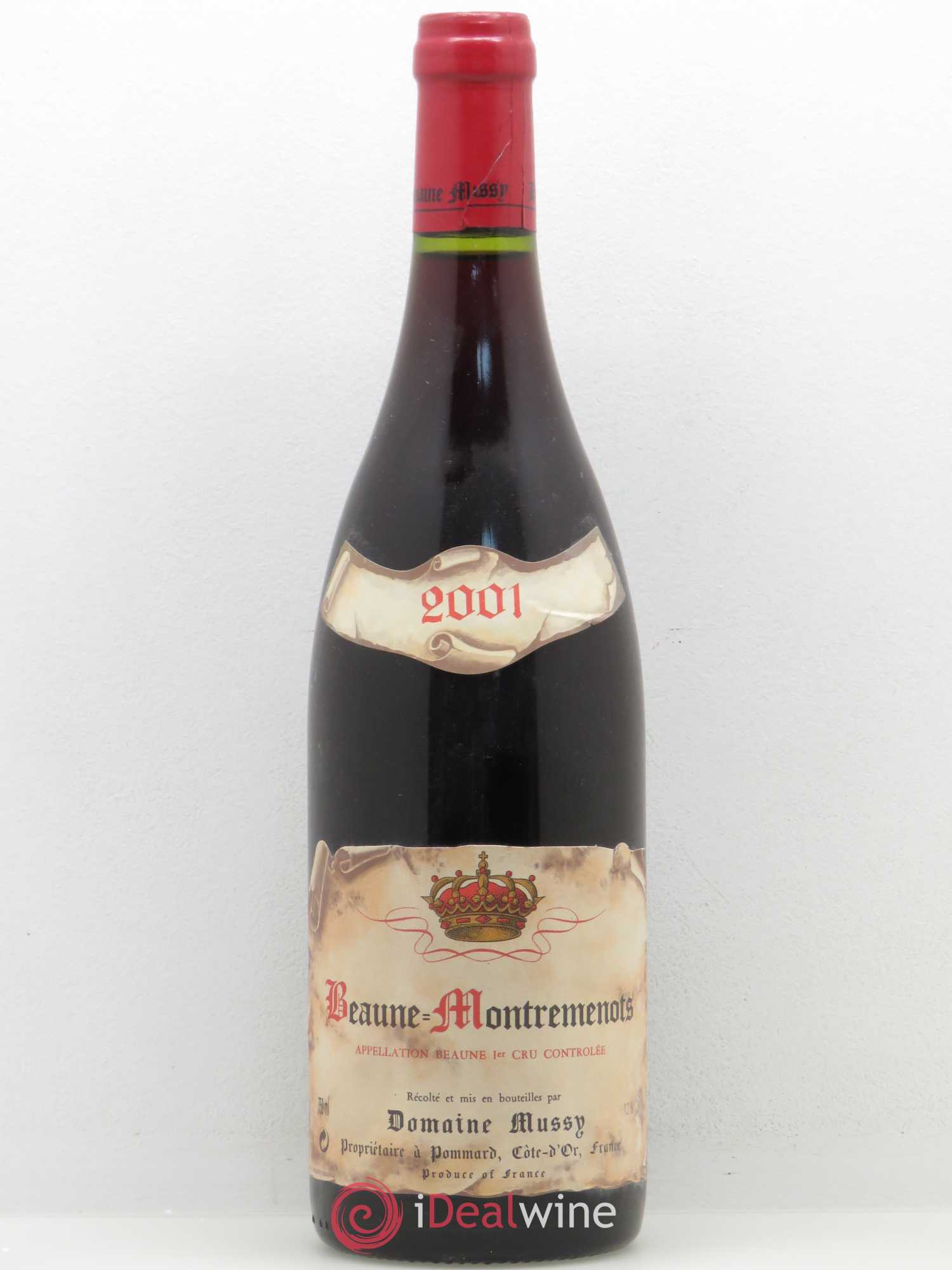 Beaune 1er Cru Montremenots Domaine Mussy 2001 - Posten von 1 Flasche - 0