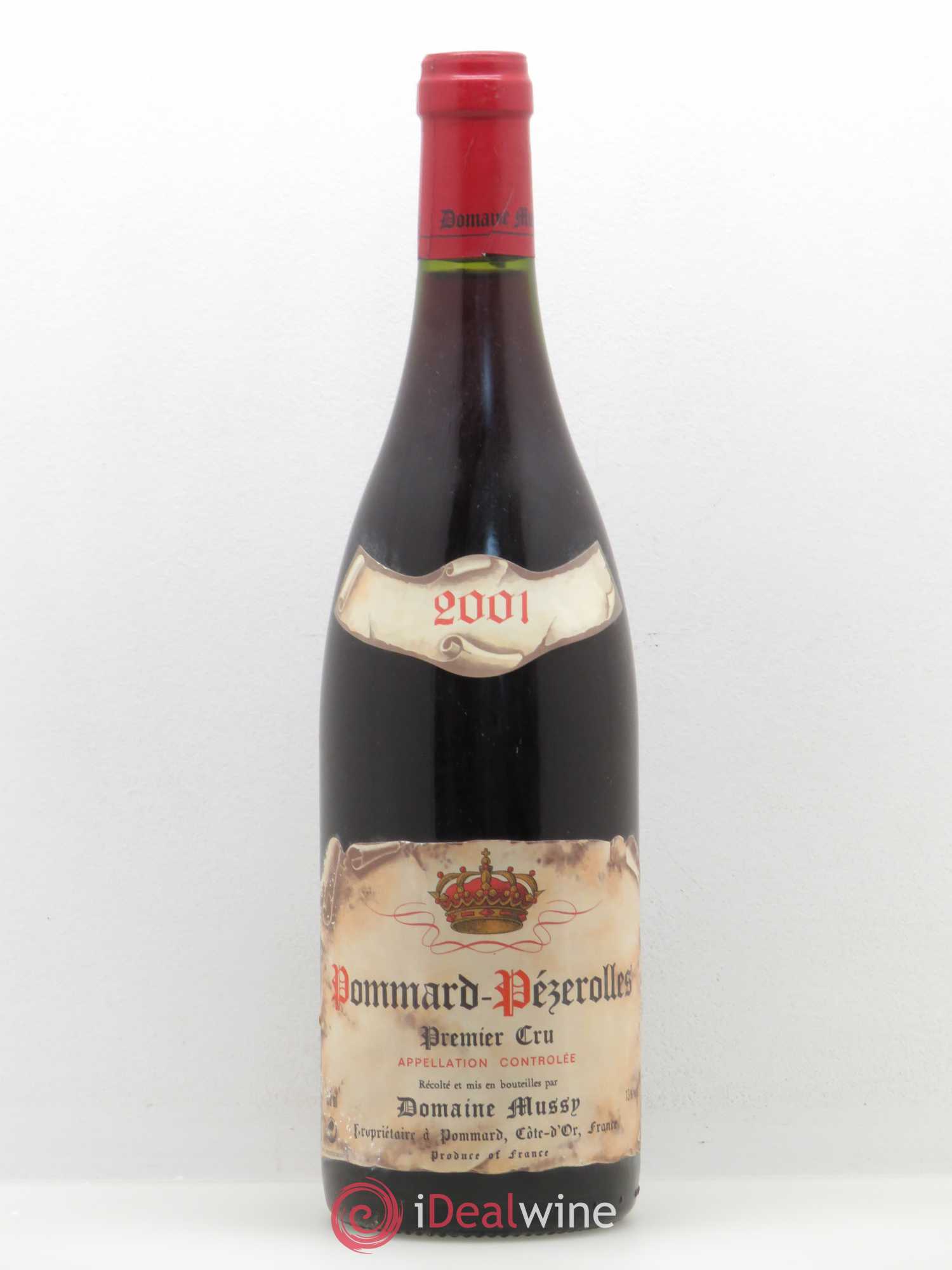 Pommard 1er Cru Pezerolles Domaine Mussy 2001 - Lot de 1 bouteille - 0
