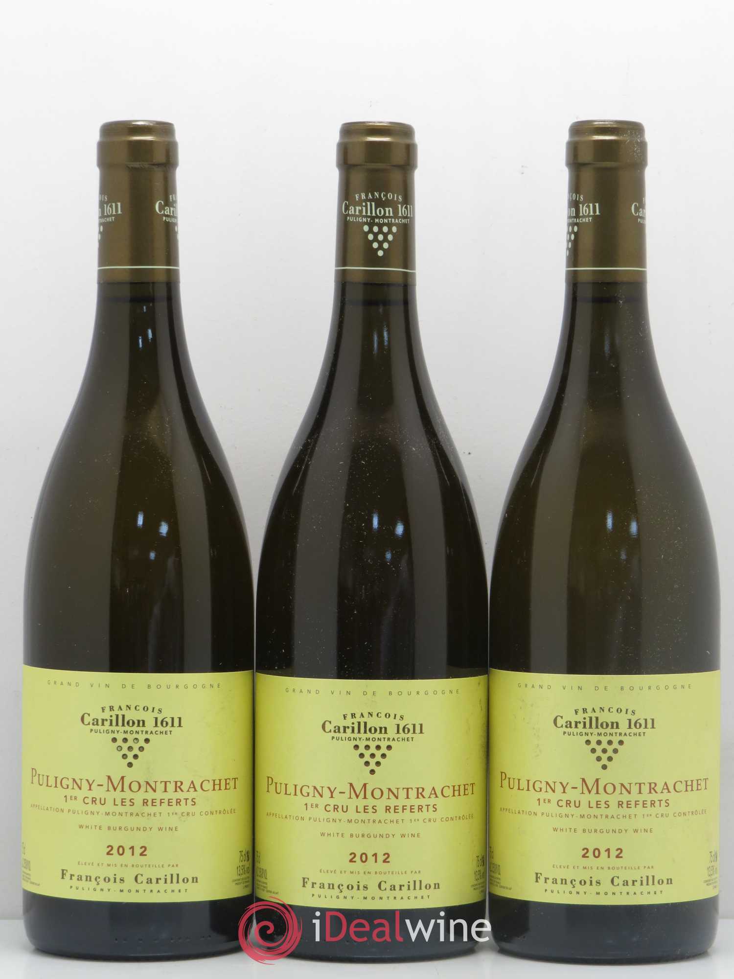 Puligny-Montrachet 1er Cru Les Referts François Carillon 2012 - Posten von 3 Flaschen - 0