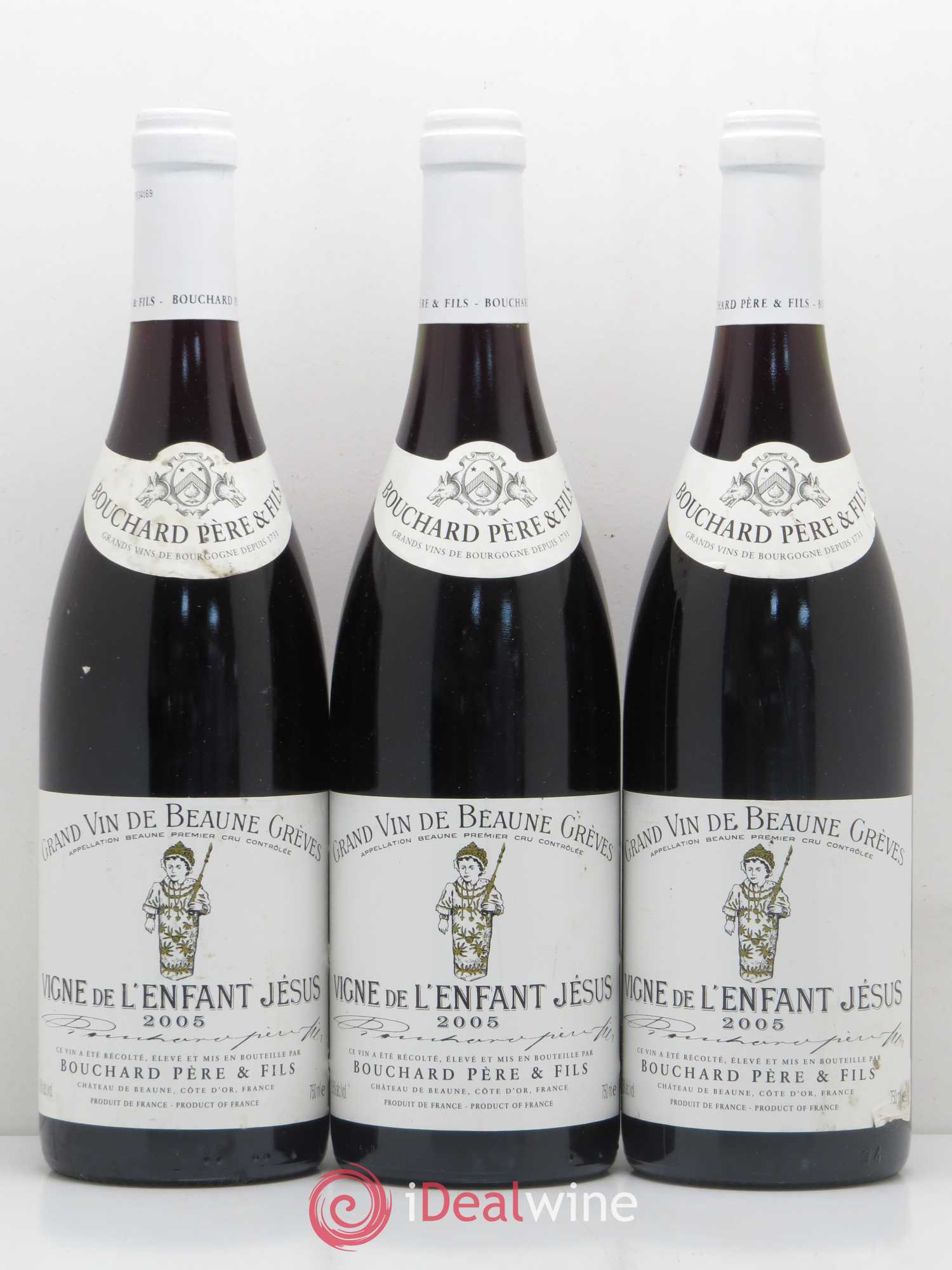 Beaune 1er Cru Grèves - Vigne de l'Enfant Jésus Bouchard Père & Fils 2005 - Lot de 3 bouteilles - 0