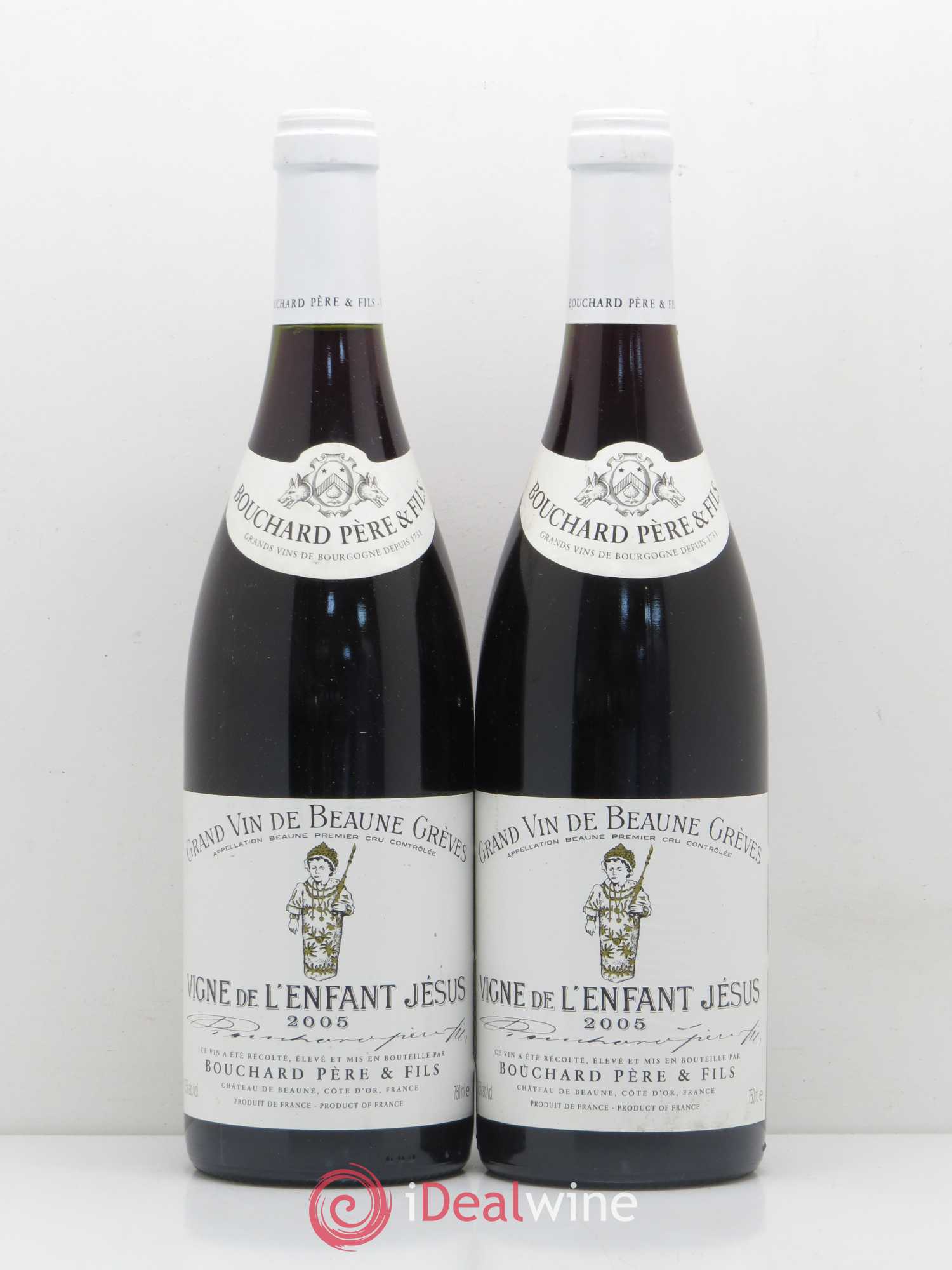 Beaune 1er Cru Grèves - Vigne de l'Enfant Jésus Bouchard Père & Fils 2005 - Lot de 2 bouteilles - 0