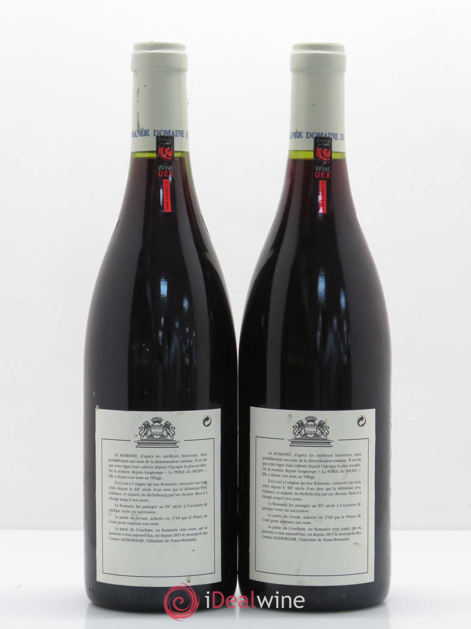 La Romanée Grand Cru Comte Liger-Belair (Domaine du) 1986 - Lot de 2 bouteilles - 1