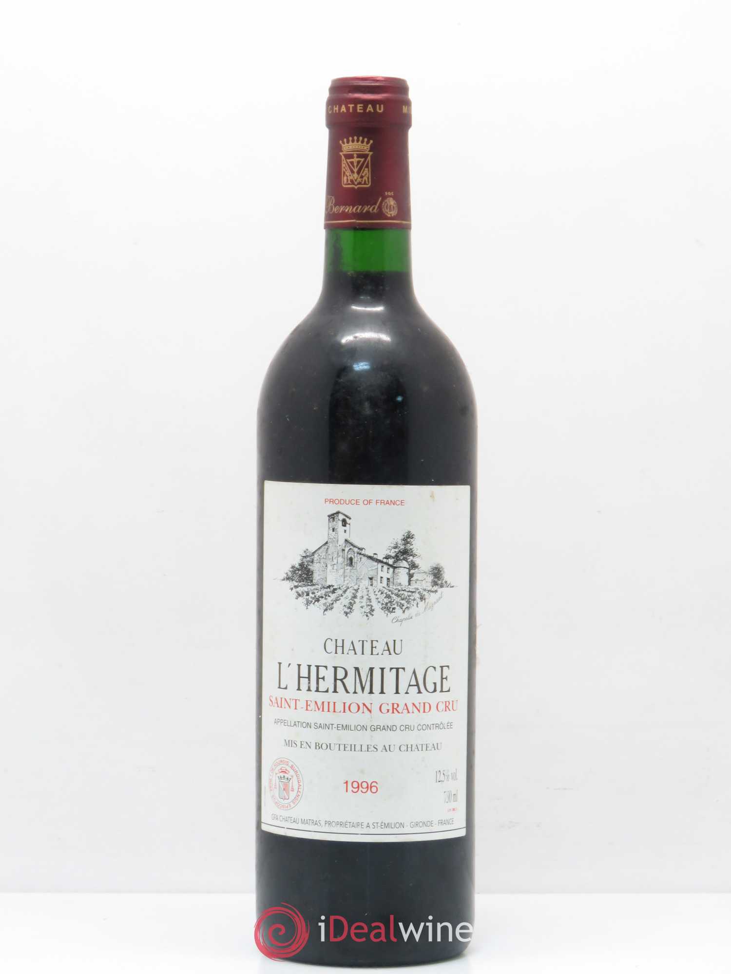 Château l' Hermitage 1996 - Lot de 1 bouteille - 0