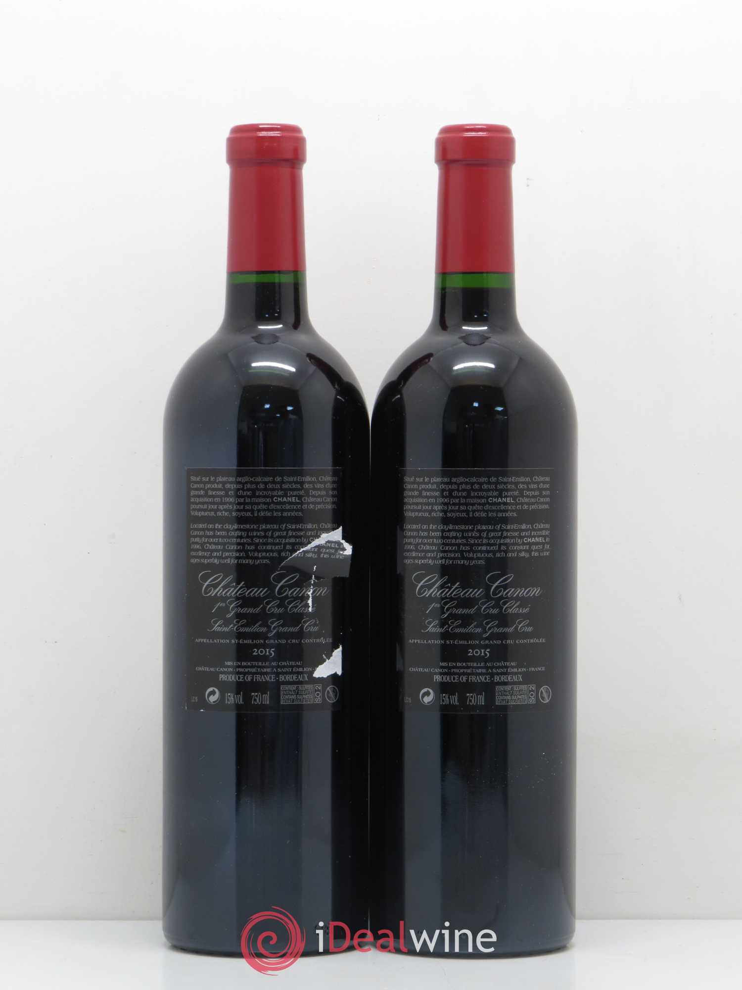 Château Canon 1er Grand Cru Classé B 2015 - Lot de 2 bouteilles - 1