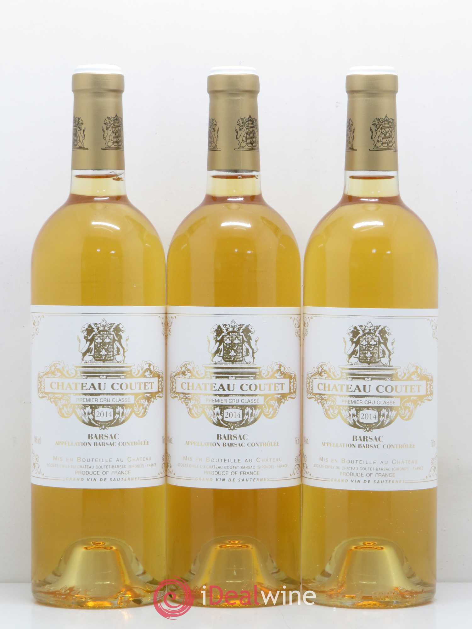 Château Coutet 1er Grand Cru Classé 2014 - Lotto di 3 bottiglie - 0