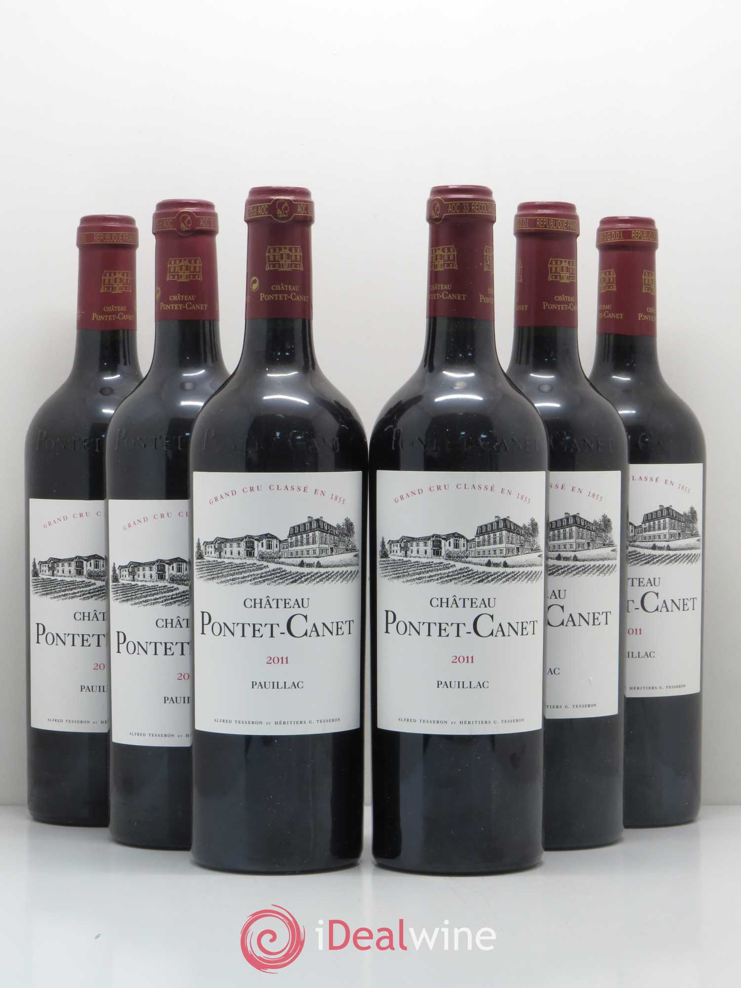 Château Pontet Canet 5ème Grand Cru Classé 2011 - Lot de 6 bouteilles - 0