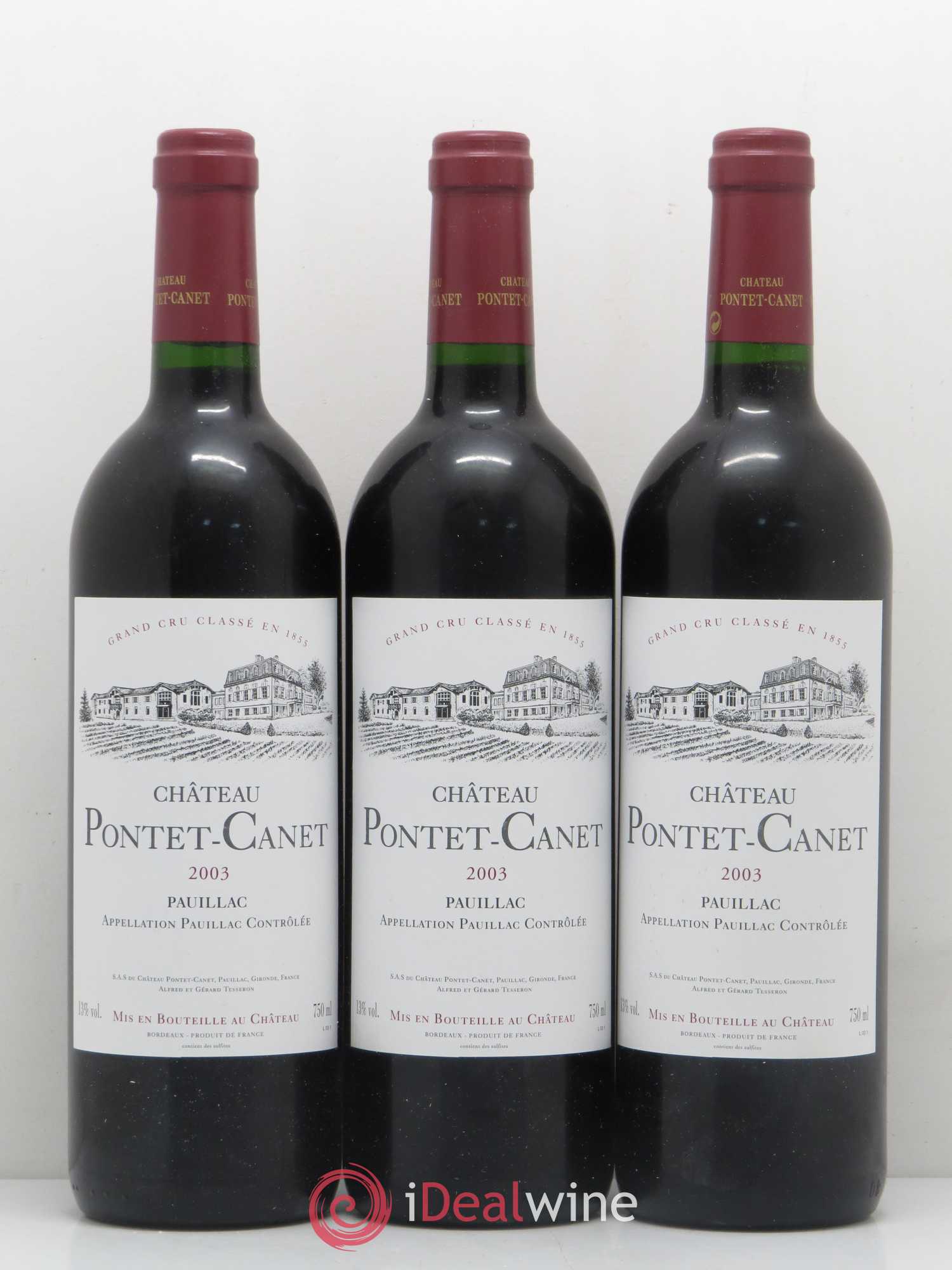 Château Pontet Canet 5ème Grand Cru Classé 2003 - Lot de 6 bouteilles - 2