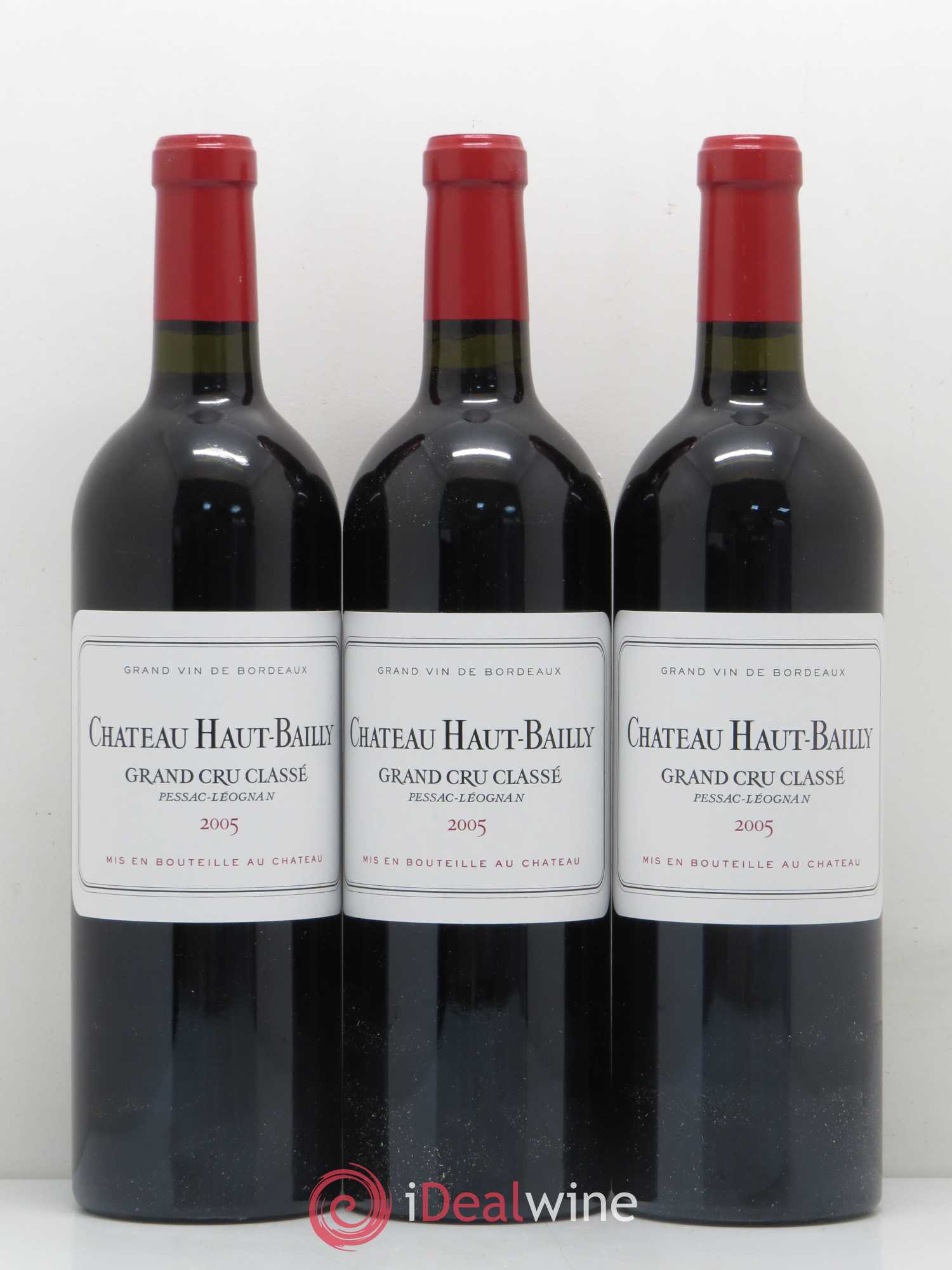 Château Haut-Bailly Cru Classé de Graves 2005 - Lot de 3 bouteilles - 0