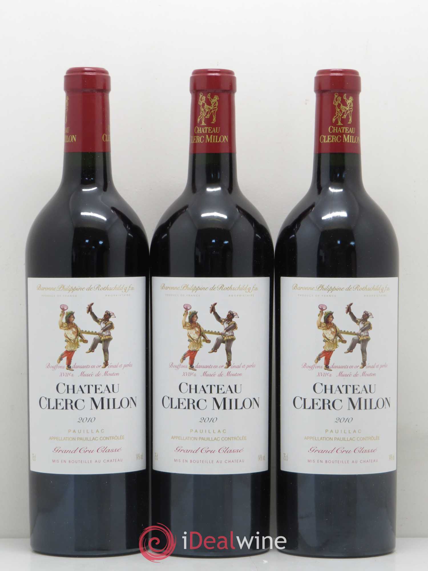 Château Clerc Milon 5ème Grand Cru Classé 2010 - Lot de 6 bouteilles - 1