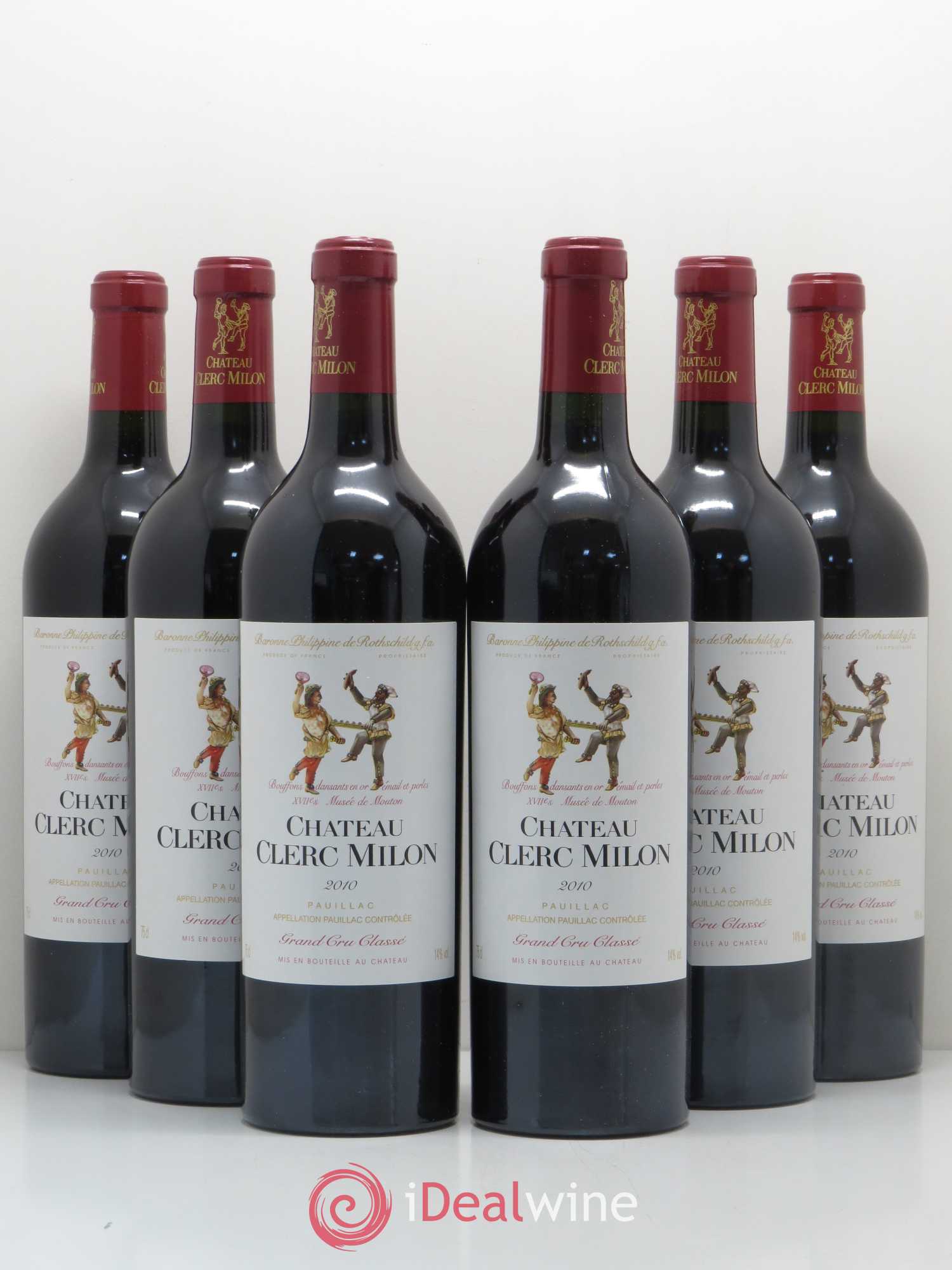 Château Clerc Milon 5ème Grand Cru Classé 2010 - Lot de 6 bouteilles - 0