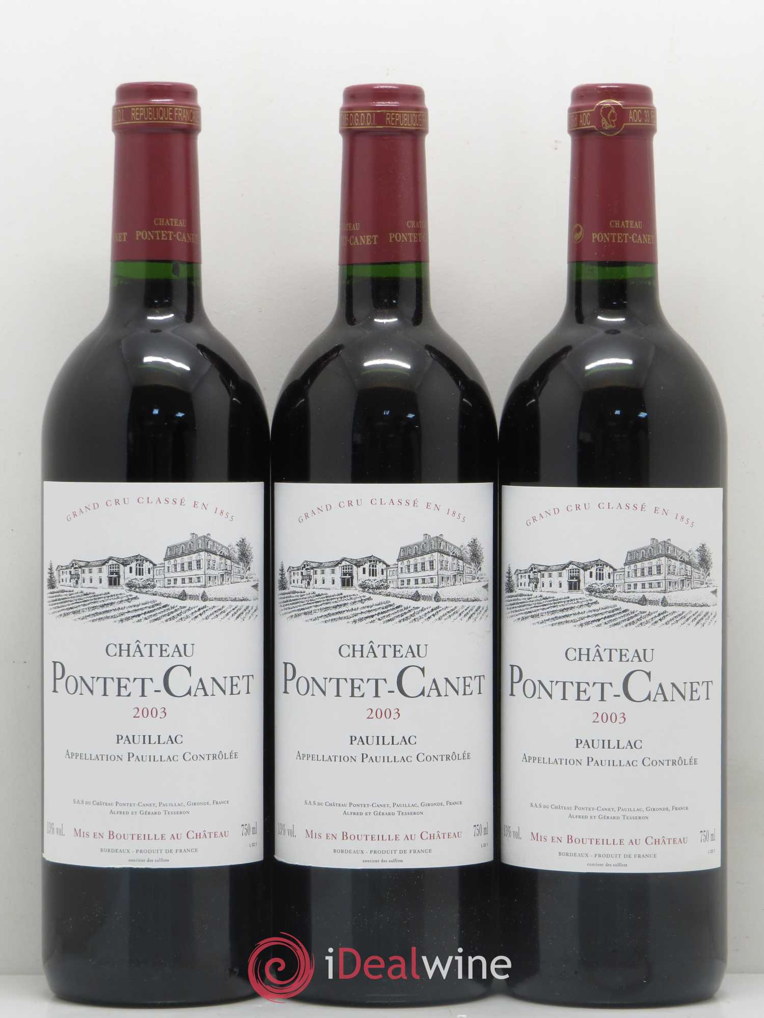 Château Pontet Canet 5ème Grand Cru Classé 2003 - Lot de 6 bouteilles - 2