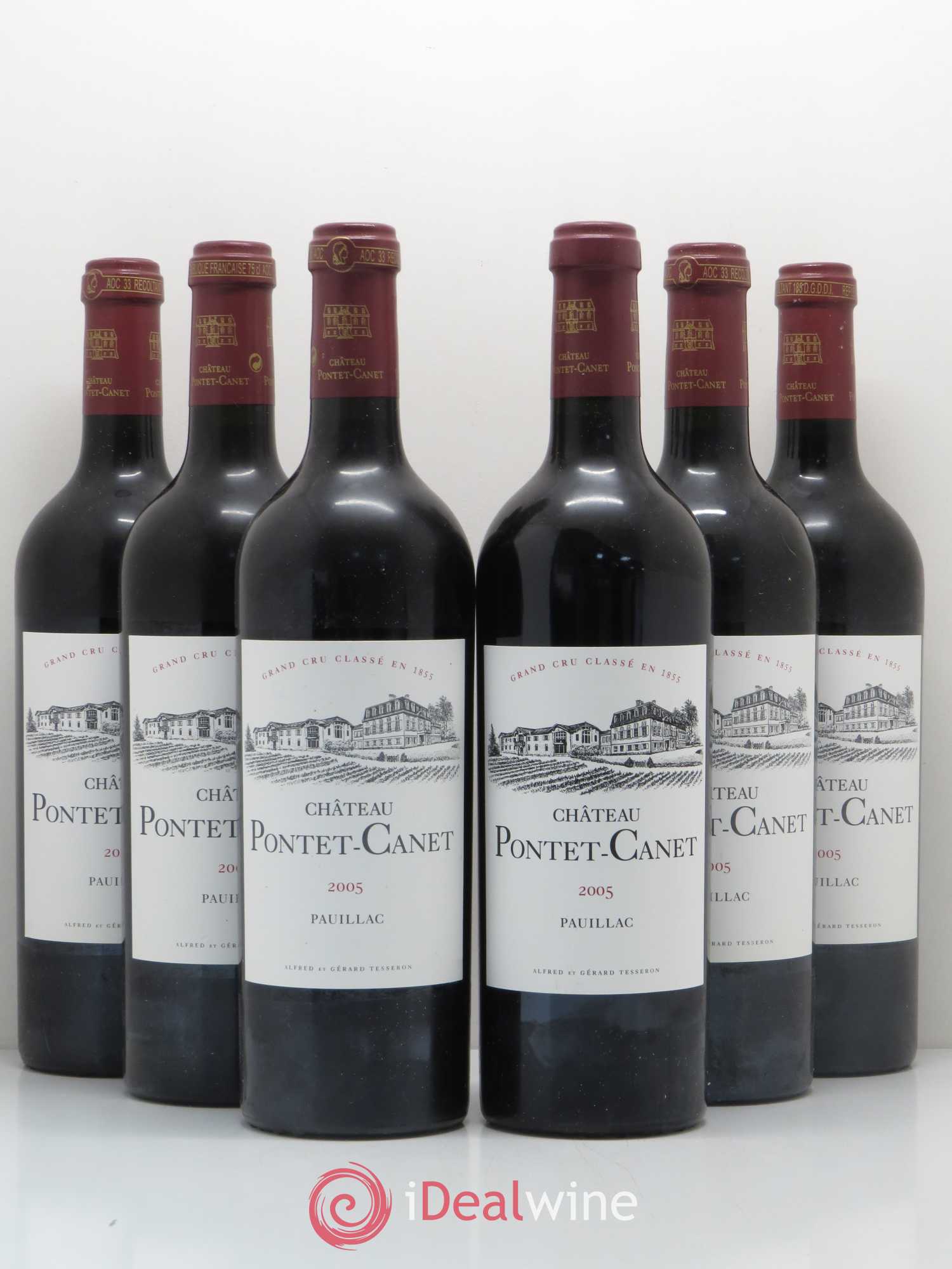 Château Pontet Canet 5ème Grand Cru Classé 2005 - Lot de 6 bouteilles - 0