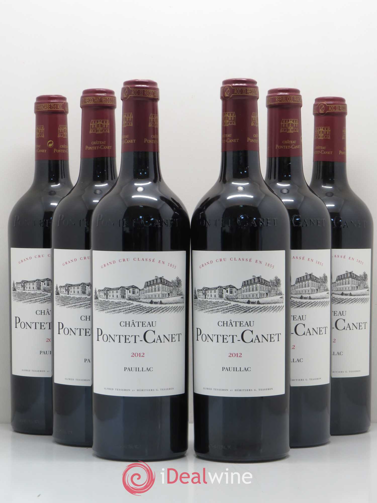 Château Pontet Canet 5ème Grand Cru Classé 2012 - Lot de 6 bouteilles - 0