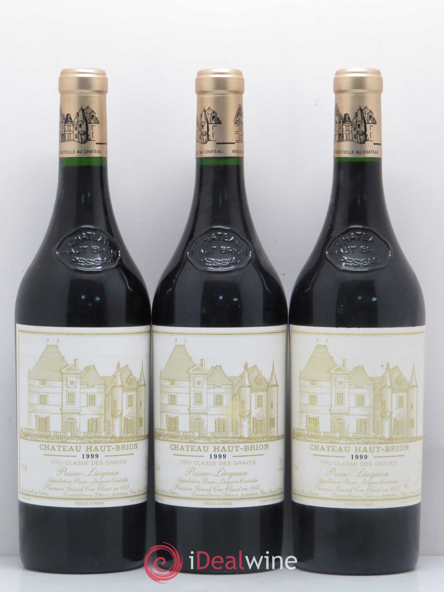 Château Haut Brion 1er Grand Cru Classé 1999 - Lot de 3 bouteilles - 0