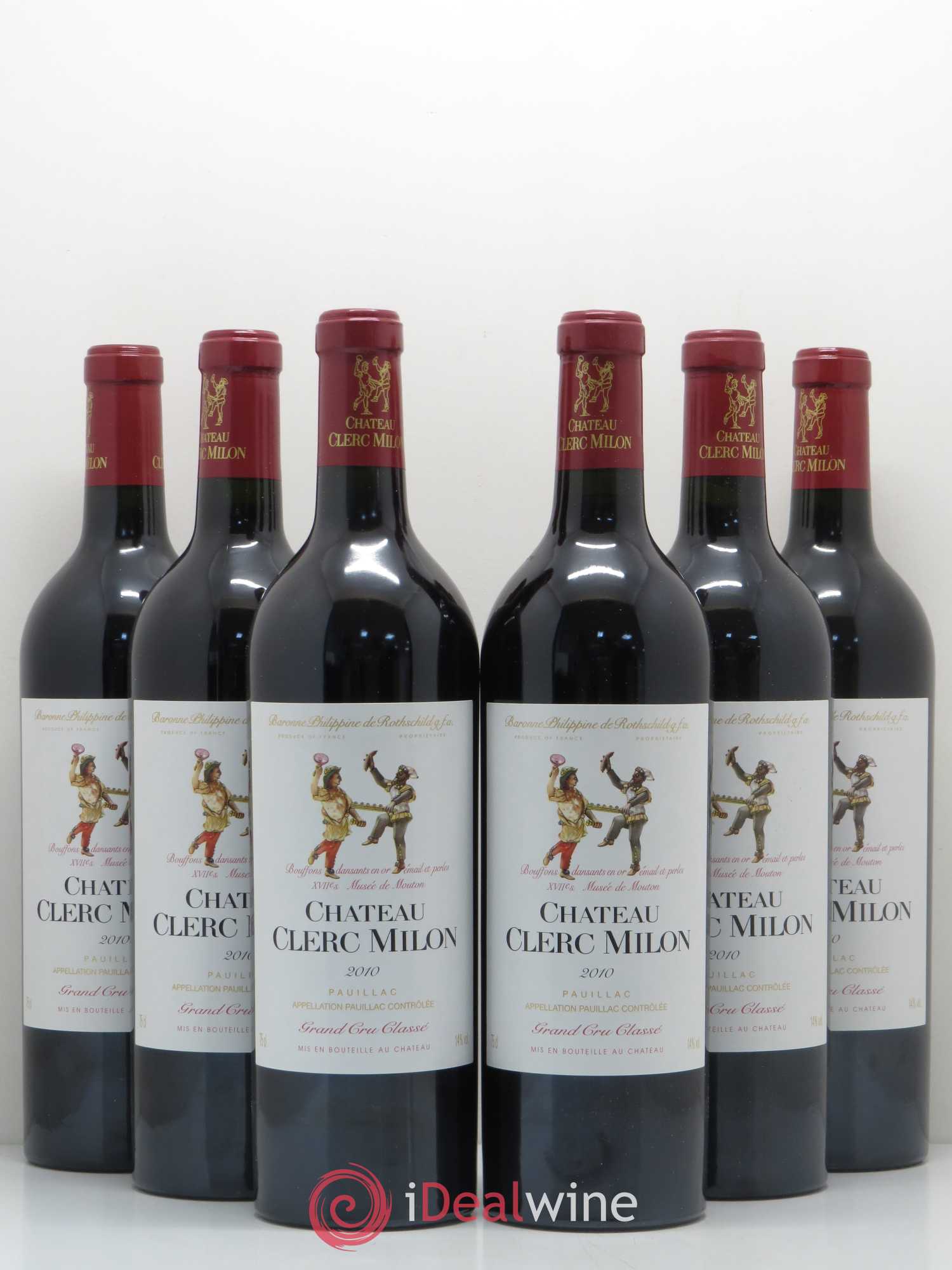 Château Clerc Milon 5ème Grand Cru Classé 2010 - Lot de 6 bouteilles - 0