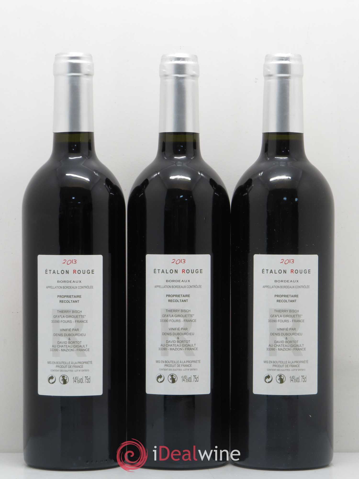 Bordeaux Etalon rouge 2013 - Posten von 6 Flaschen - 4
