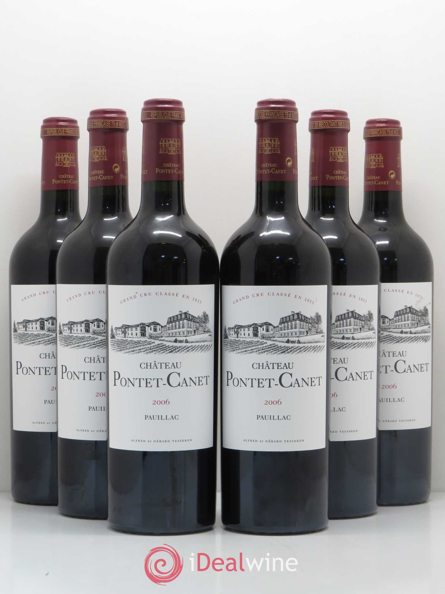 Château Pontet Canet 5ème Grand Cru Classé 2006 - Lot de 6 bouteilles - 0