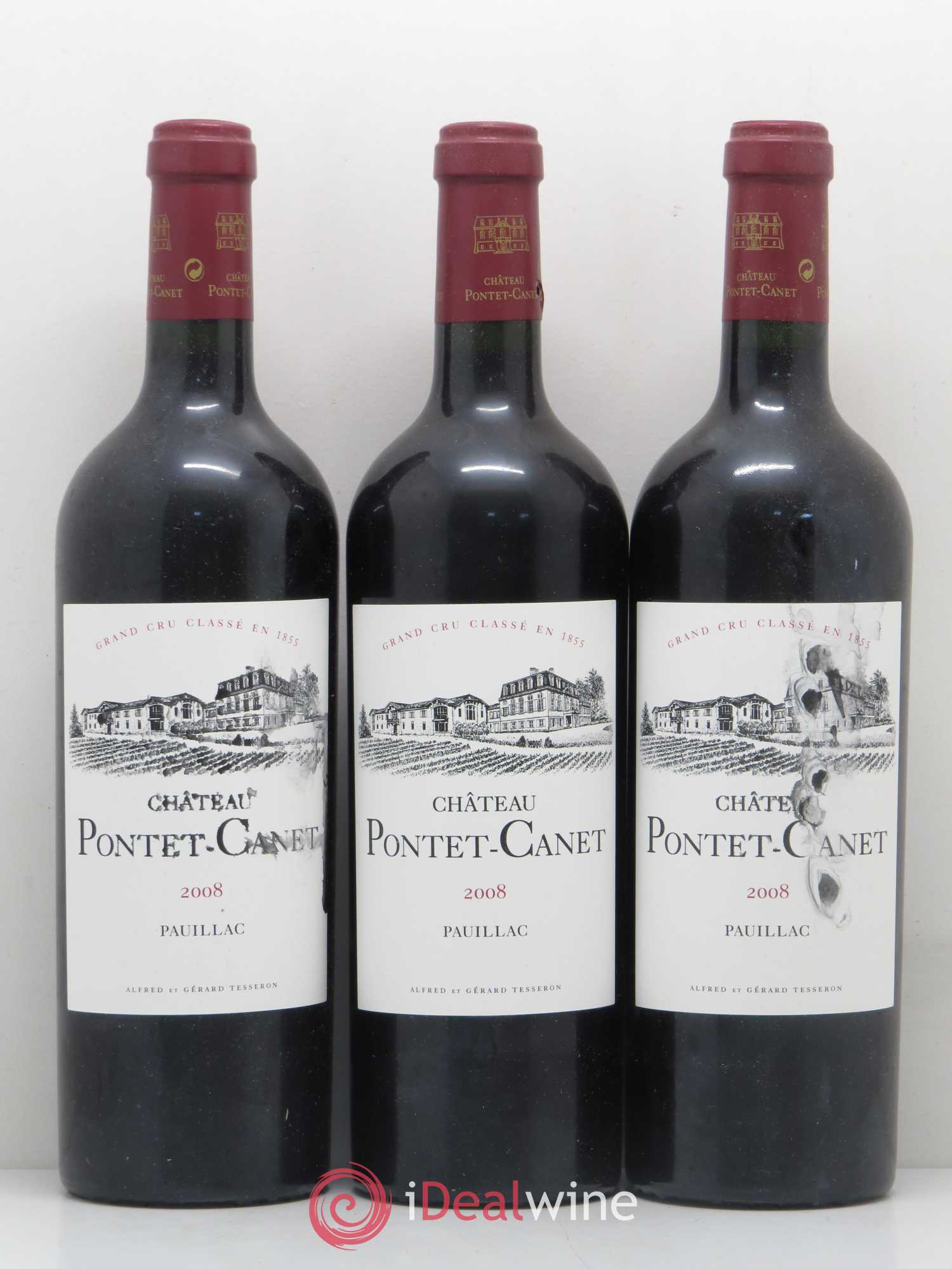 Château Pontet Canet 5ème Grand Cru Classé 2008 - Lot de 6 bouteilles - 1