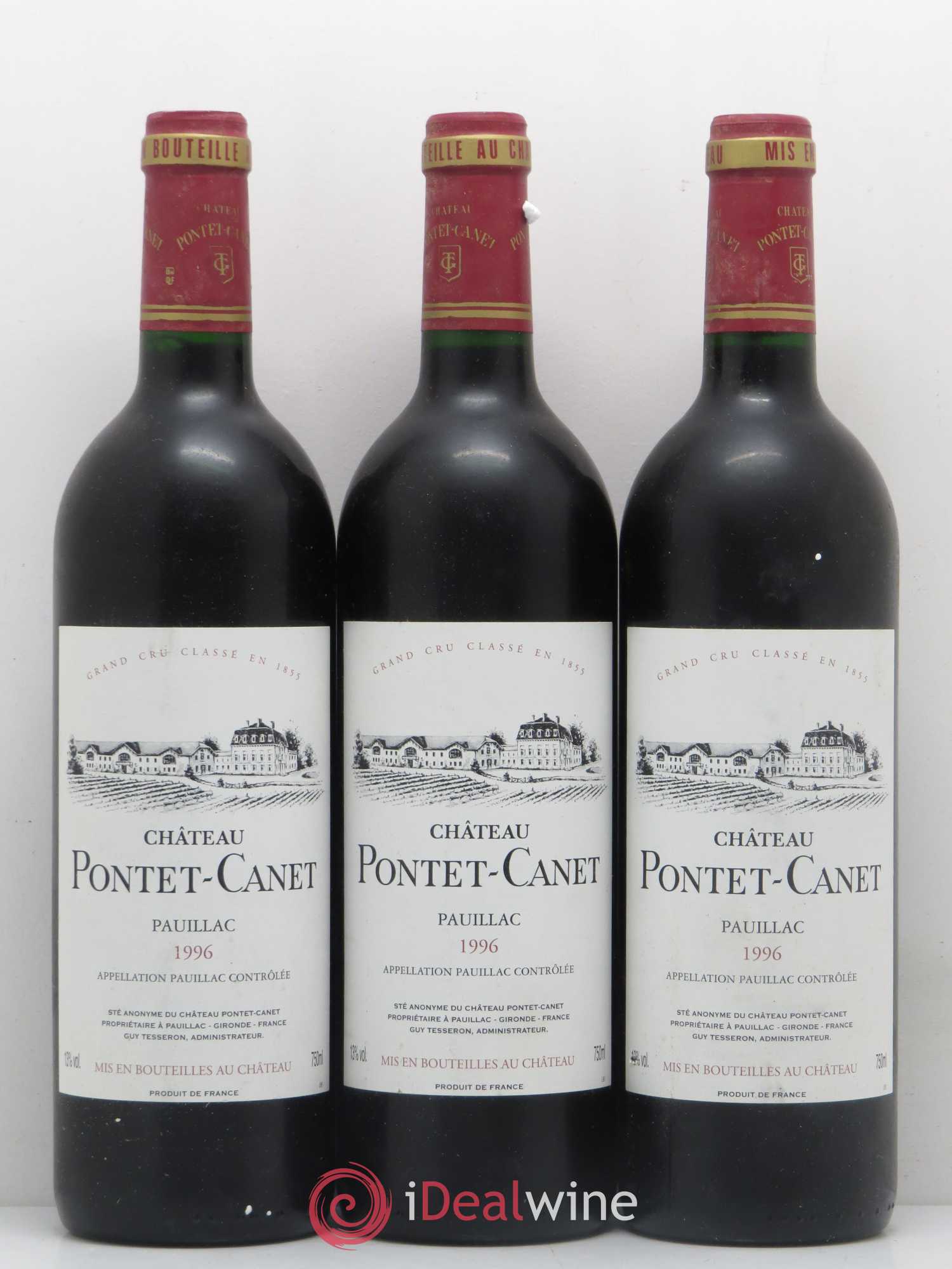Château Pontet Canet 5ème Grand Cru Classé 1996 - Lot de 6 bouteilles - 1