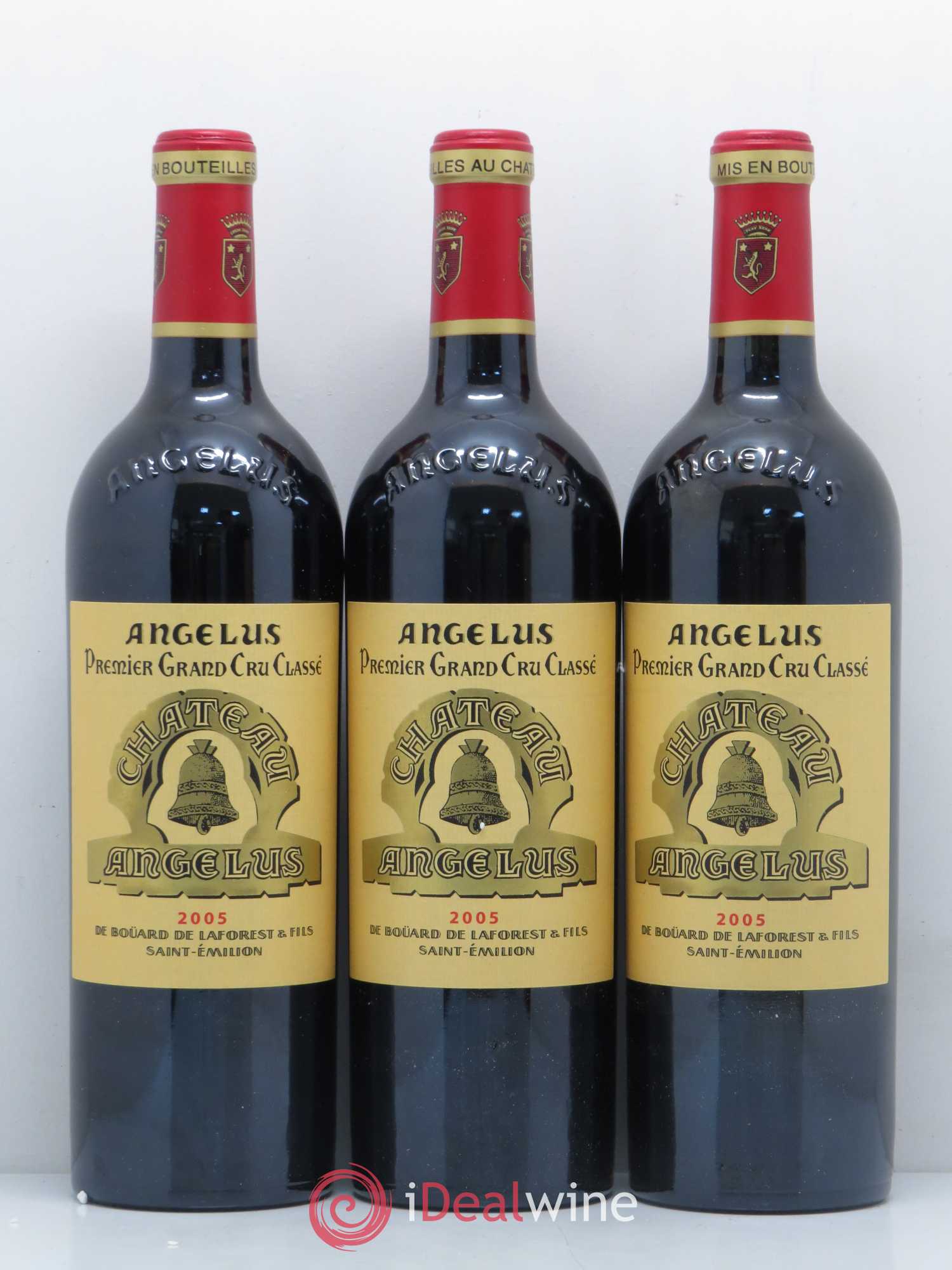 Château Angélus 1er Grand Cru Classé A 2005 - Lot de 3 bouteilles - 0