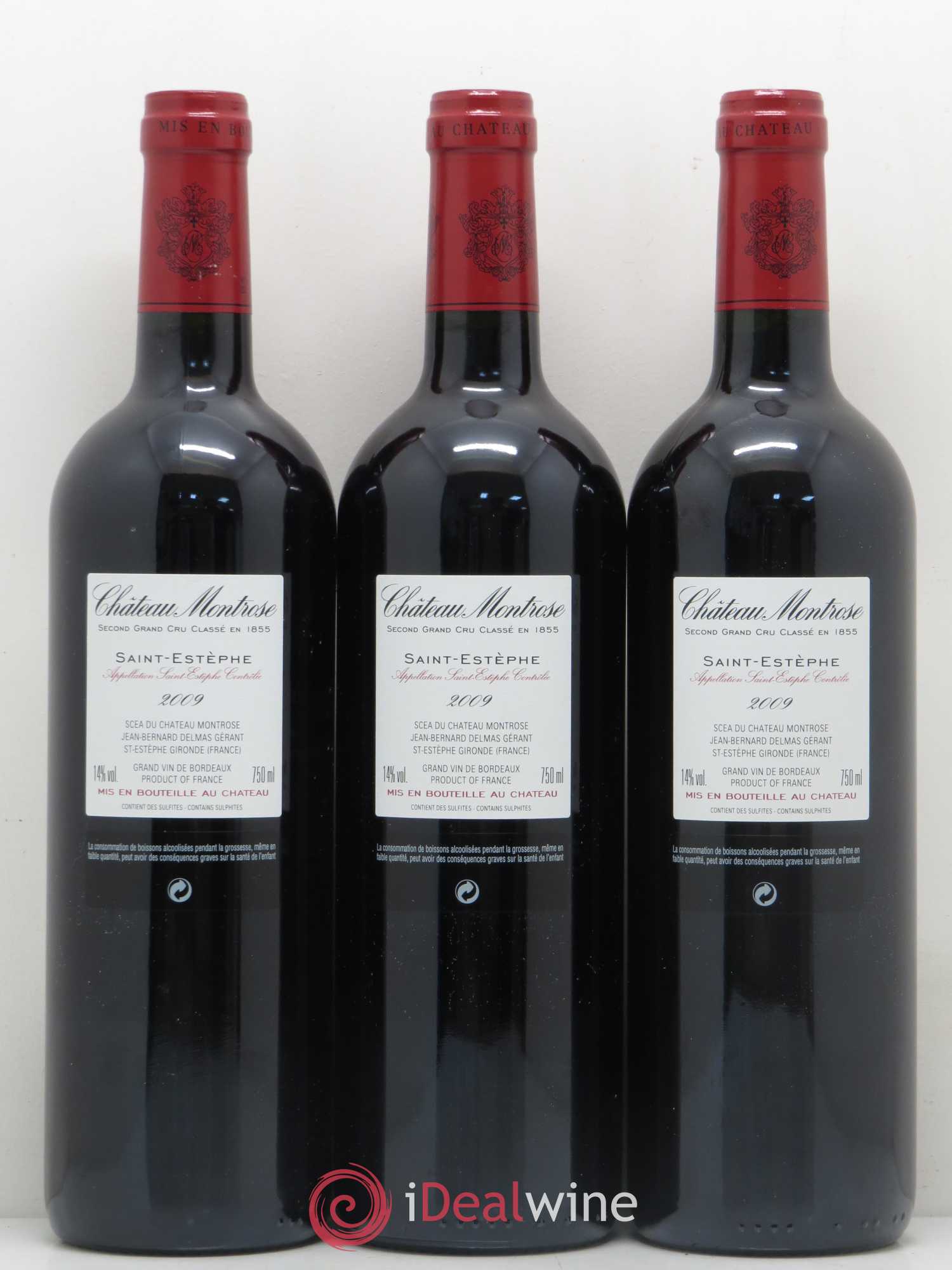 Château Montrose 2ème Grand Cru Classé 2009 - Lot de 3 bouteilles - 1
