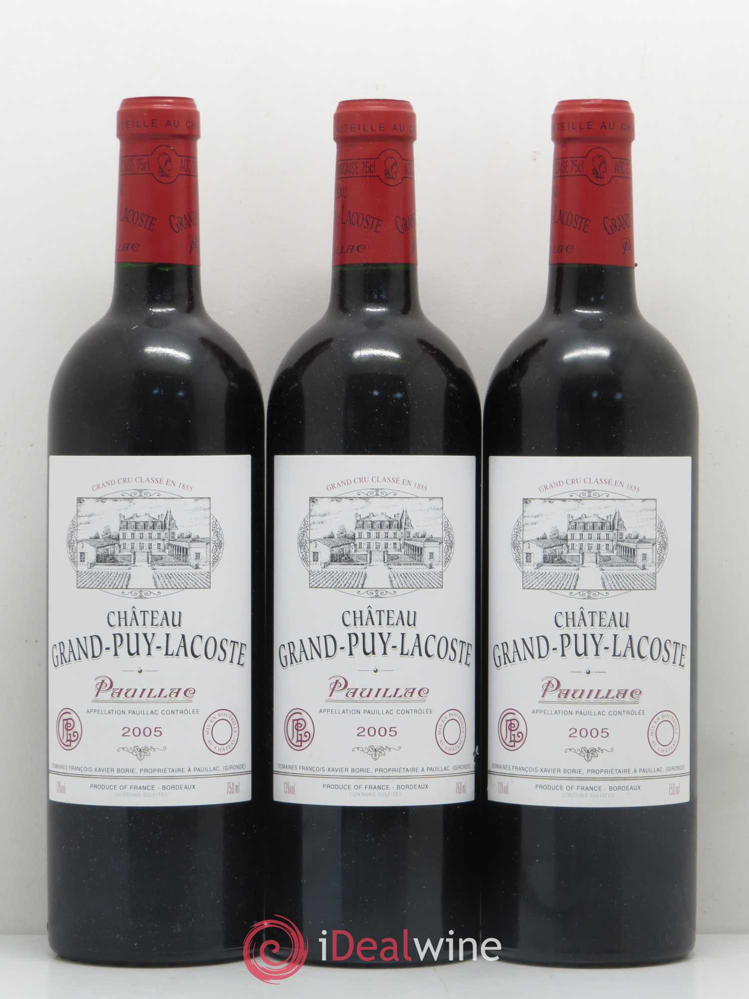 Château Grand Puy Lacoste 5ème Grand Cru Classé 2005 - Lot de 12 bouteilles - 1